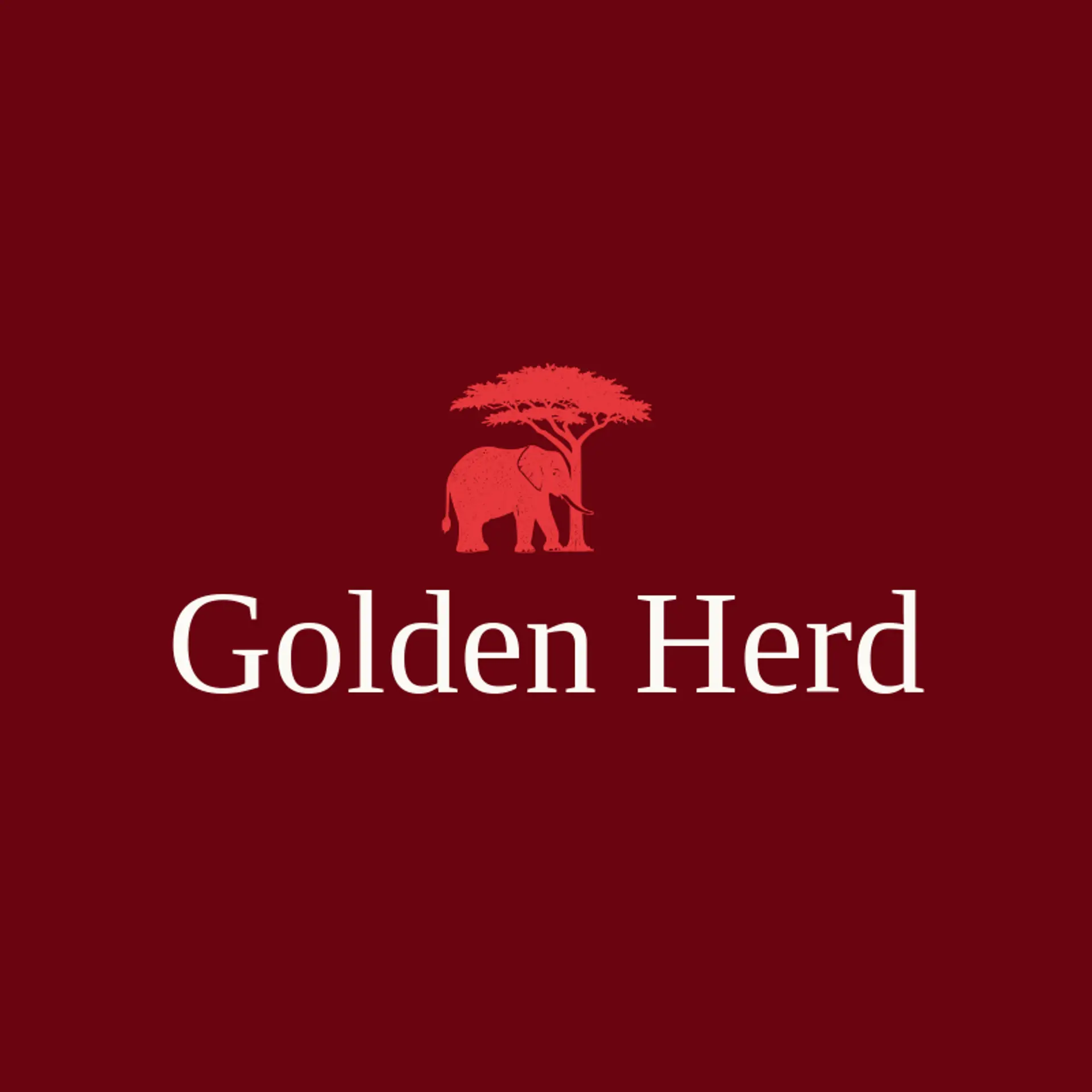 Golden Herd logo for elephant