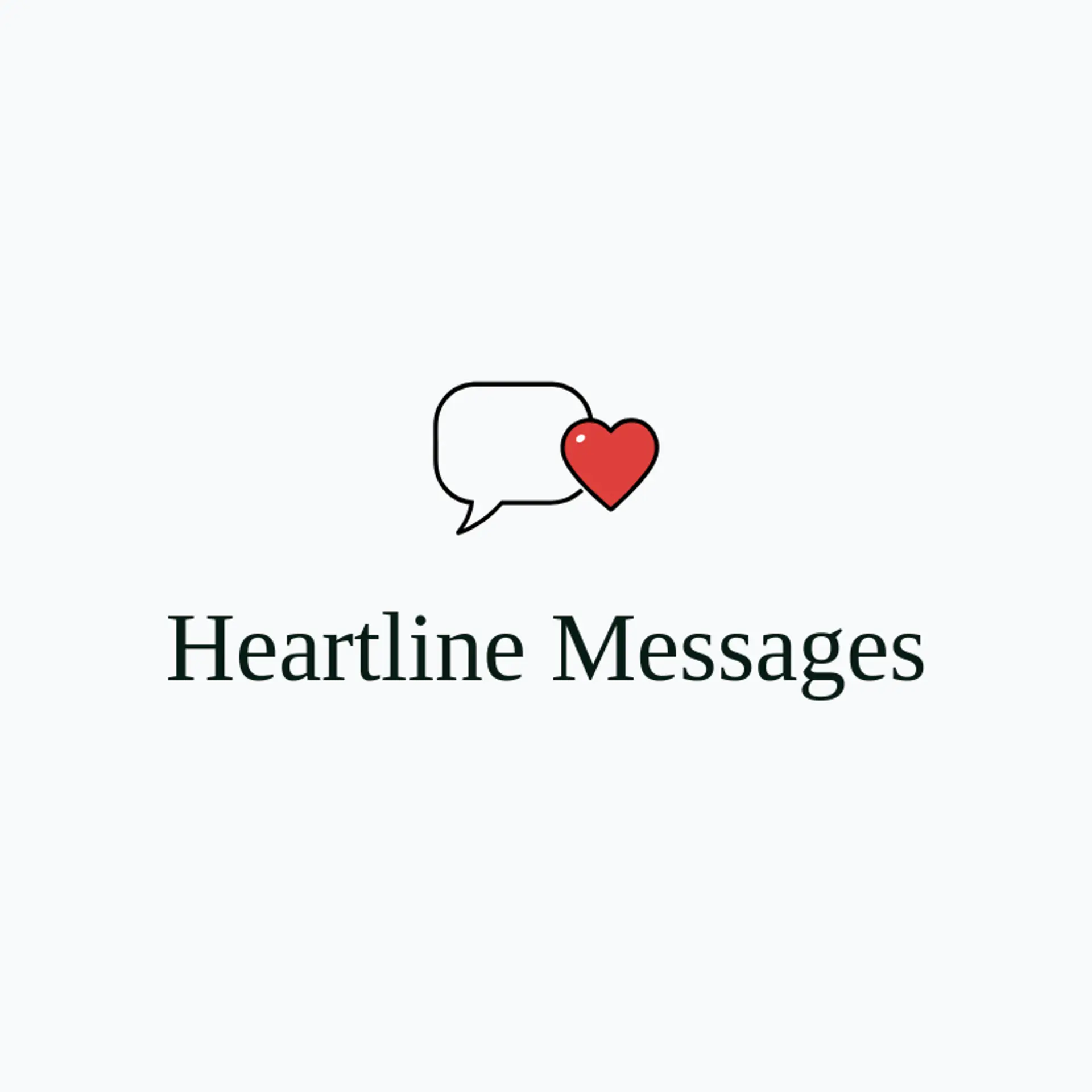 Heartline Messages logo for message