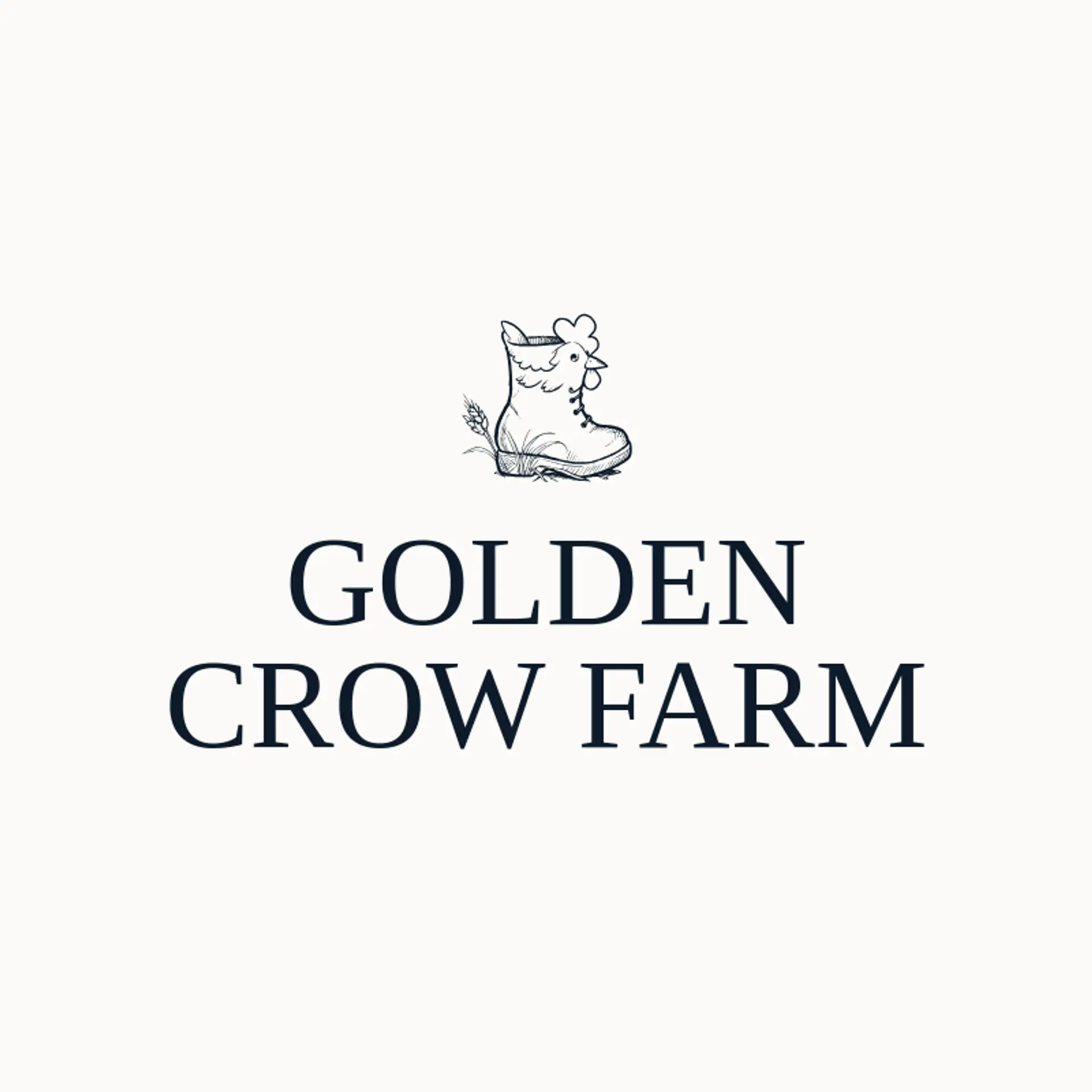 Golden Crow Farm logo for rooster