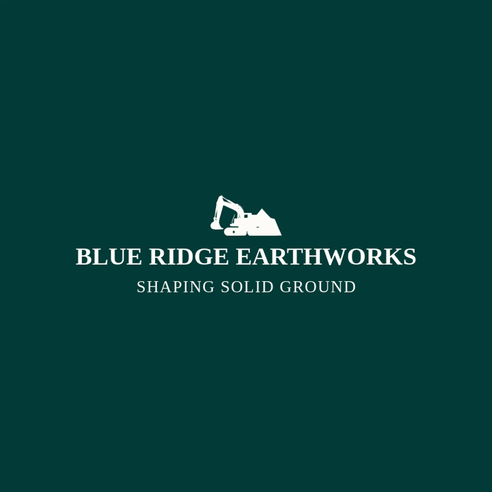 Blue Ridge Earthworks logo for excavator