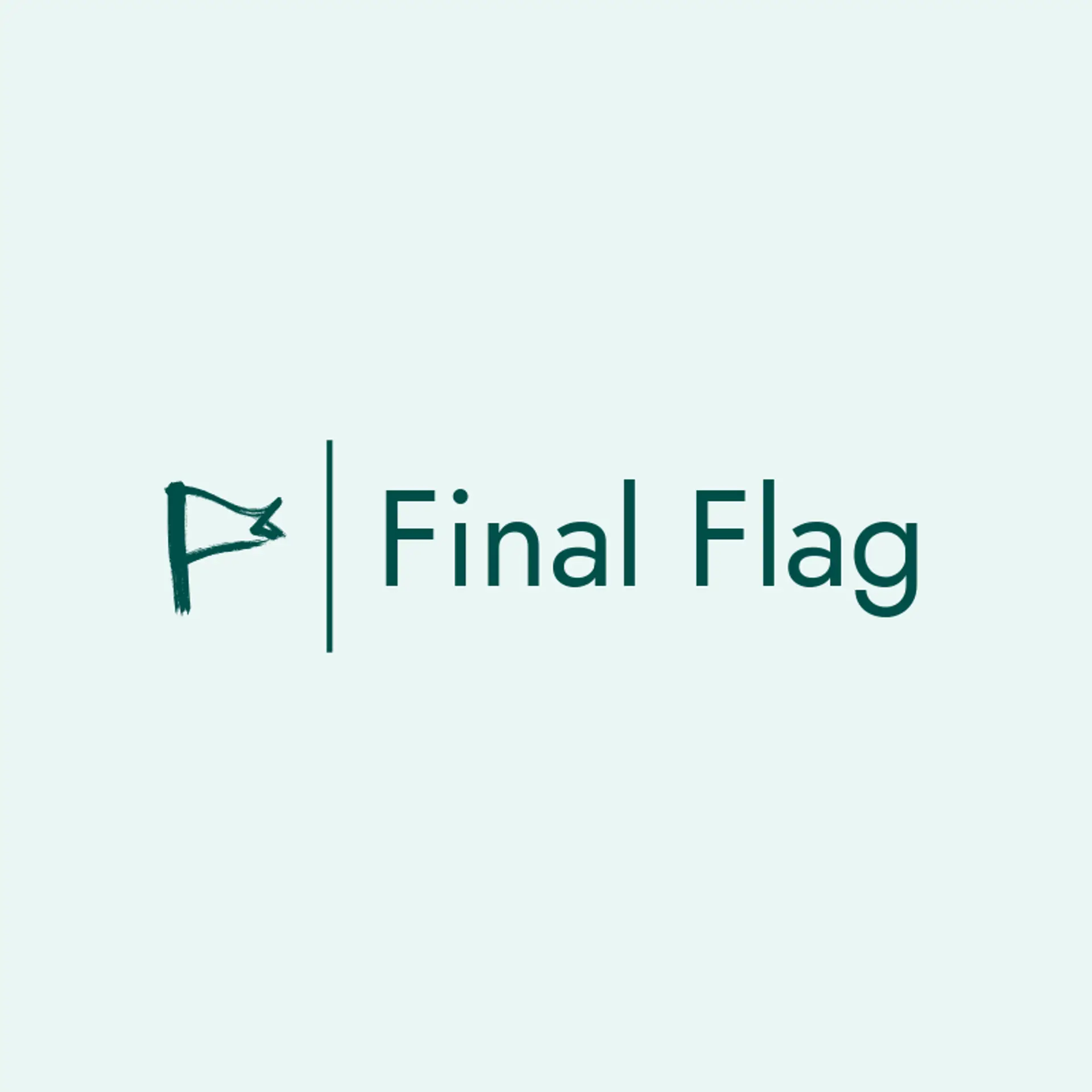 Final Flag logo for soccer