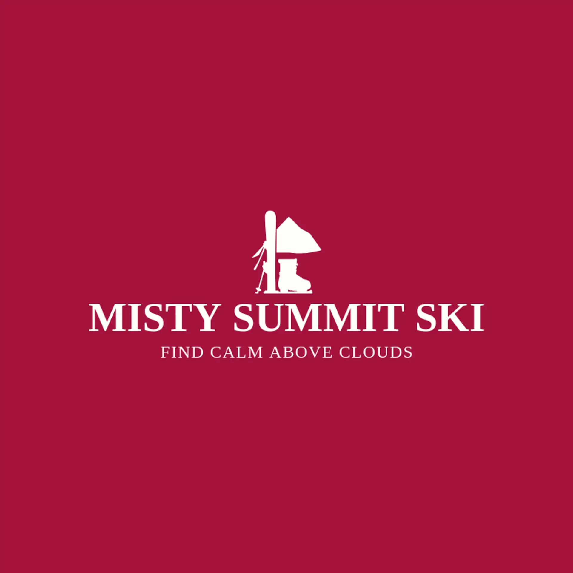 Misty Summit Ski logo for skiing