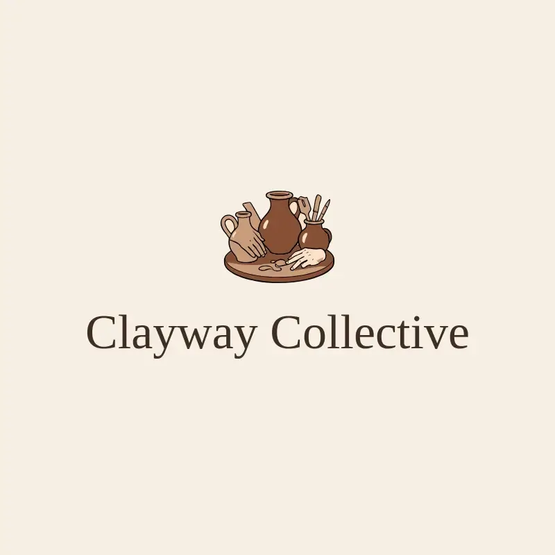 The art business name Clayway Collective as a branded logo with a color icon