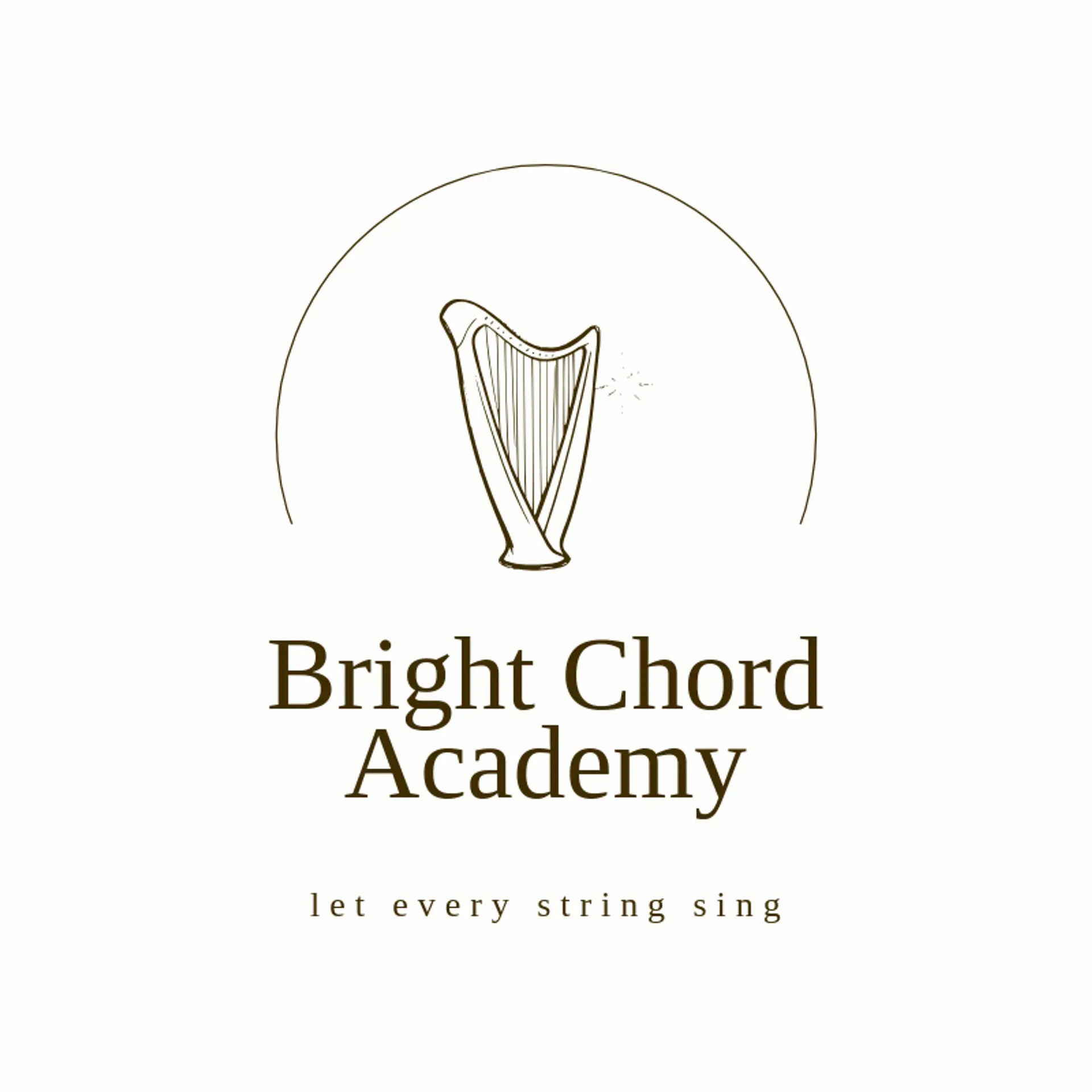 Bright Chord Academy logo for harp