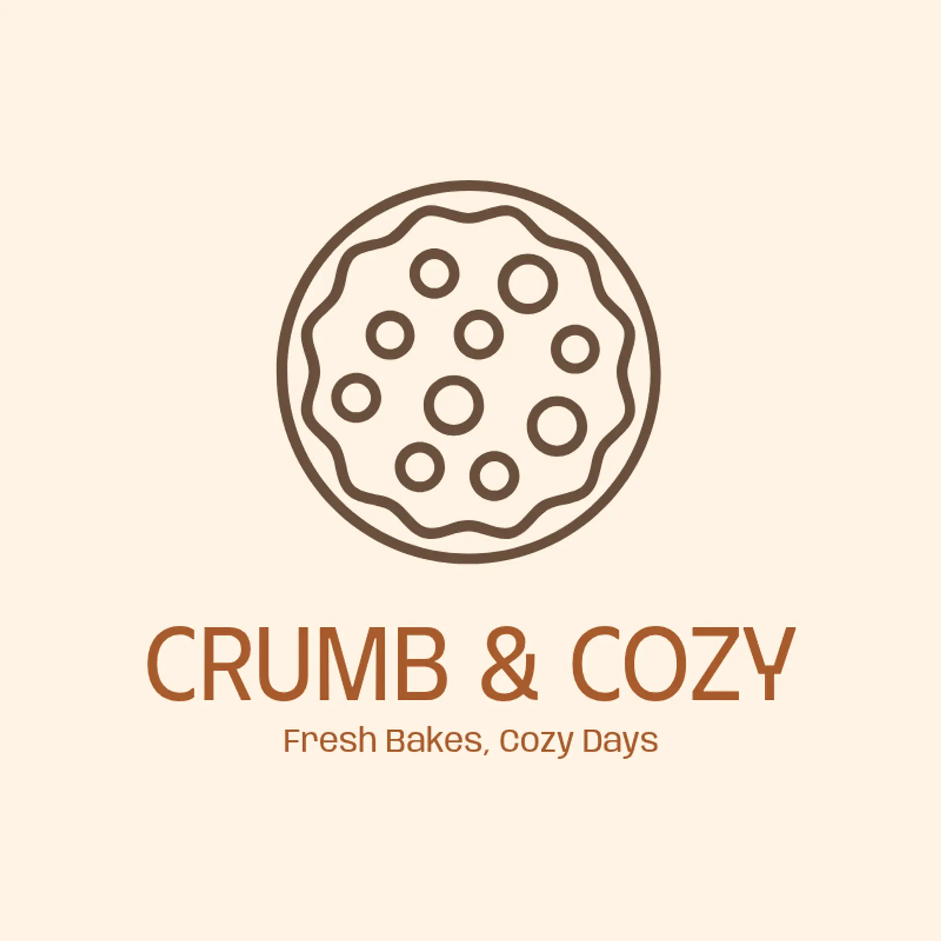 Crumb & Cozy logo for bakery