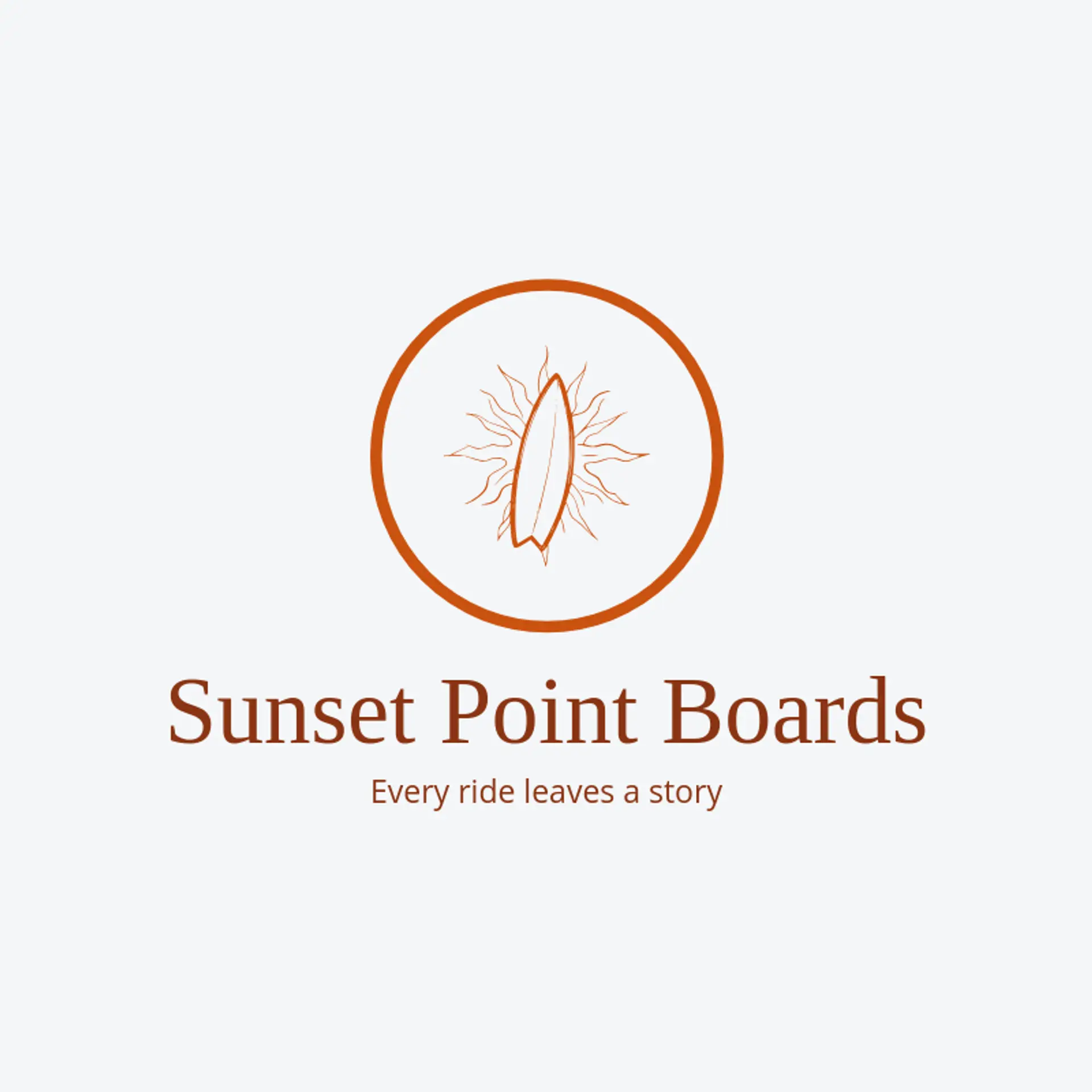 Sunset Point Boards logo for surfboard