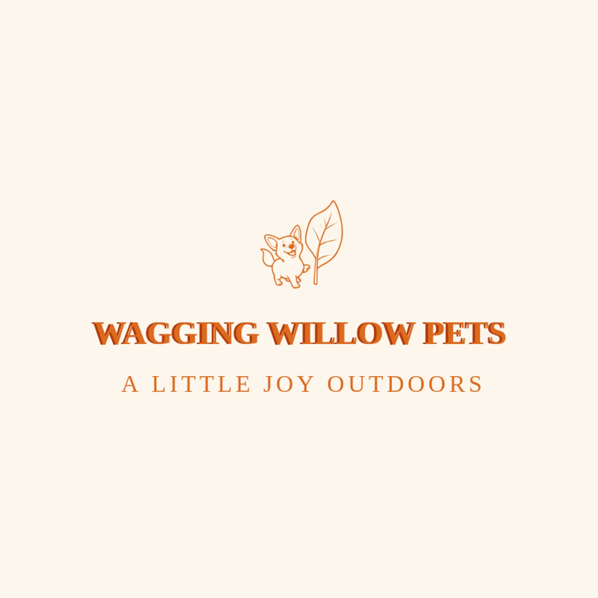 Wagging Willow Pets logo for corgi