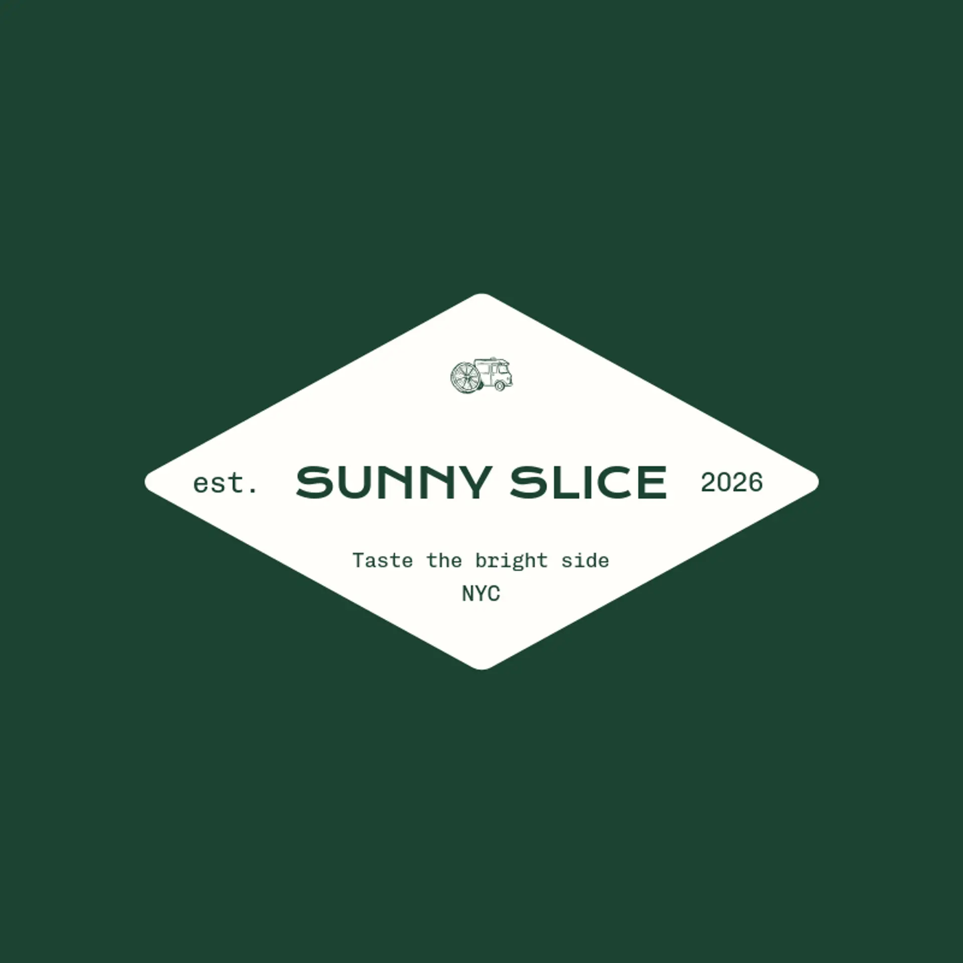 Sunny Slice logo for food truck