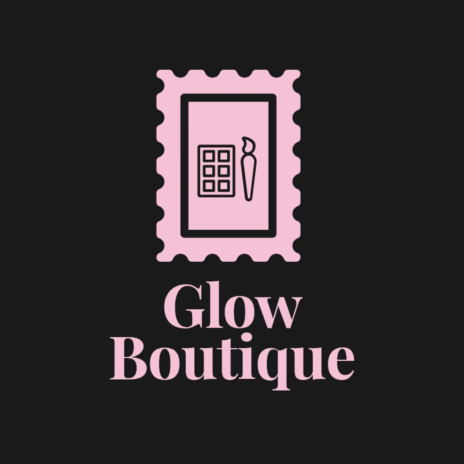 Glow Boutique logo for beauty salon