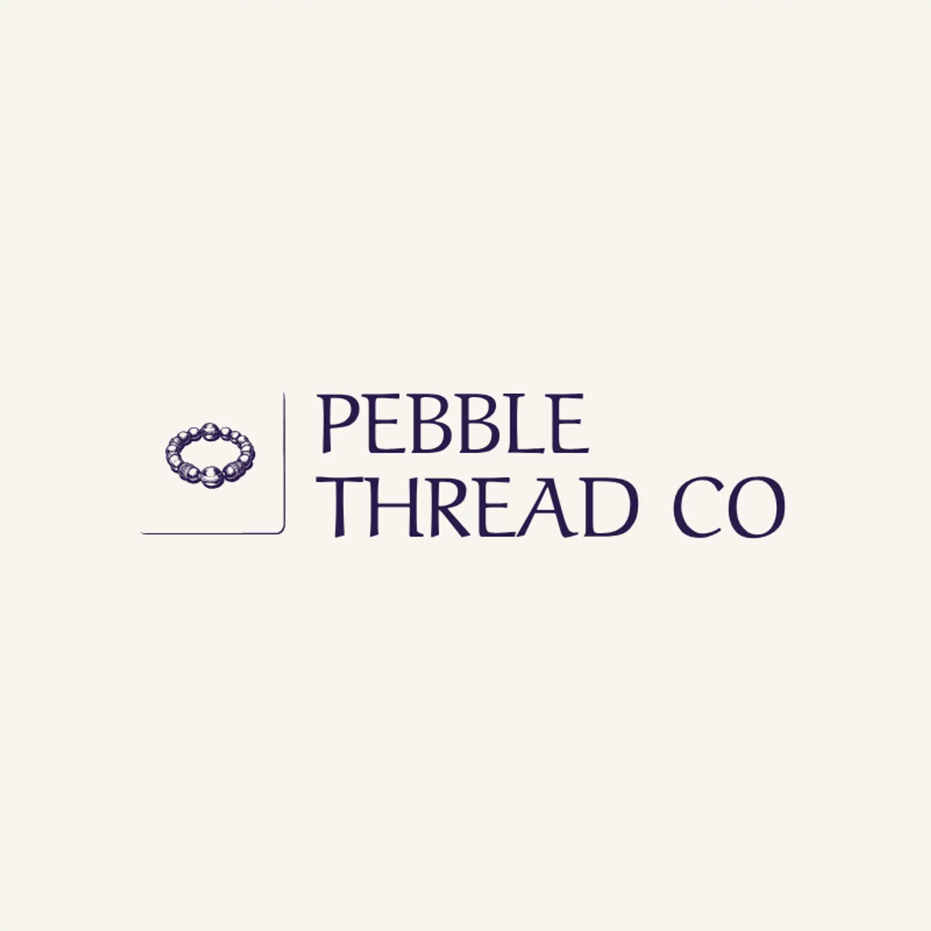 Pebble Thread Co logo for bracelet
