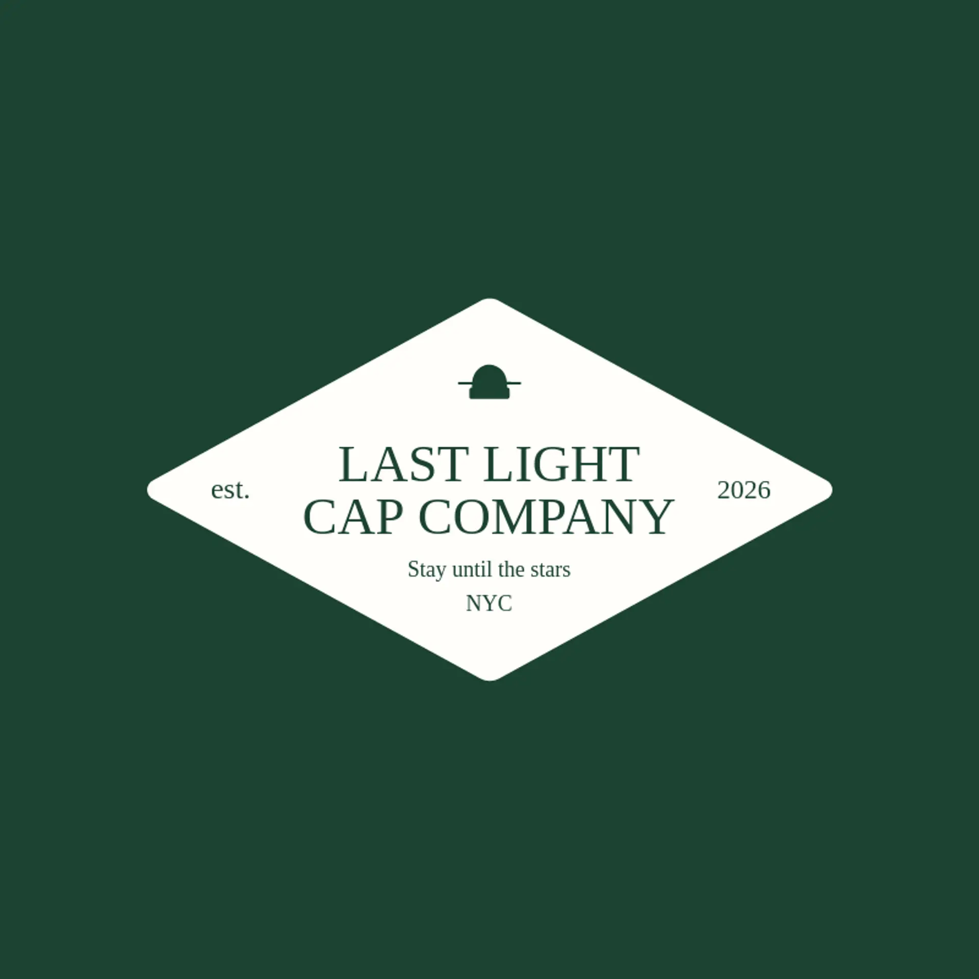 Last Light Cap Company logo for beanie