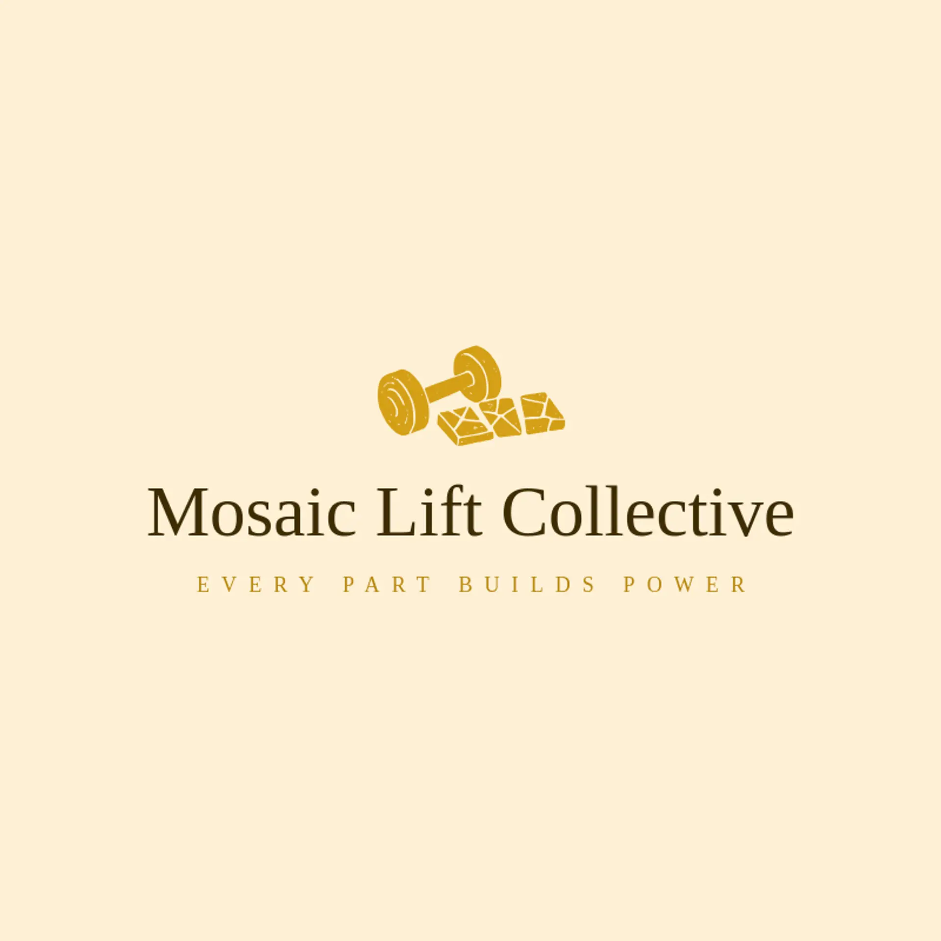 Mosaic Lift Collective logo for dumbbell