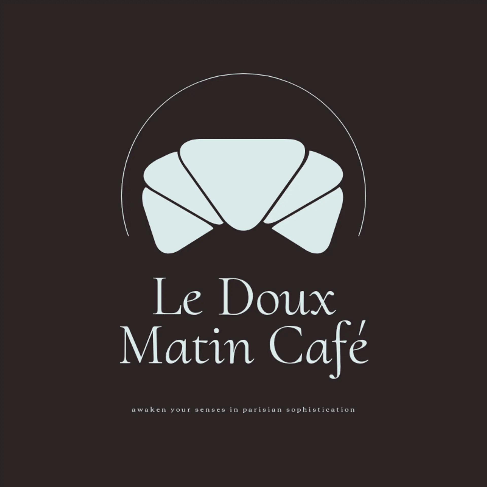 Le Doux Matin Café logo for french cafe