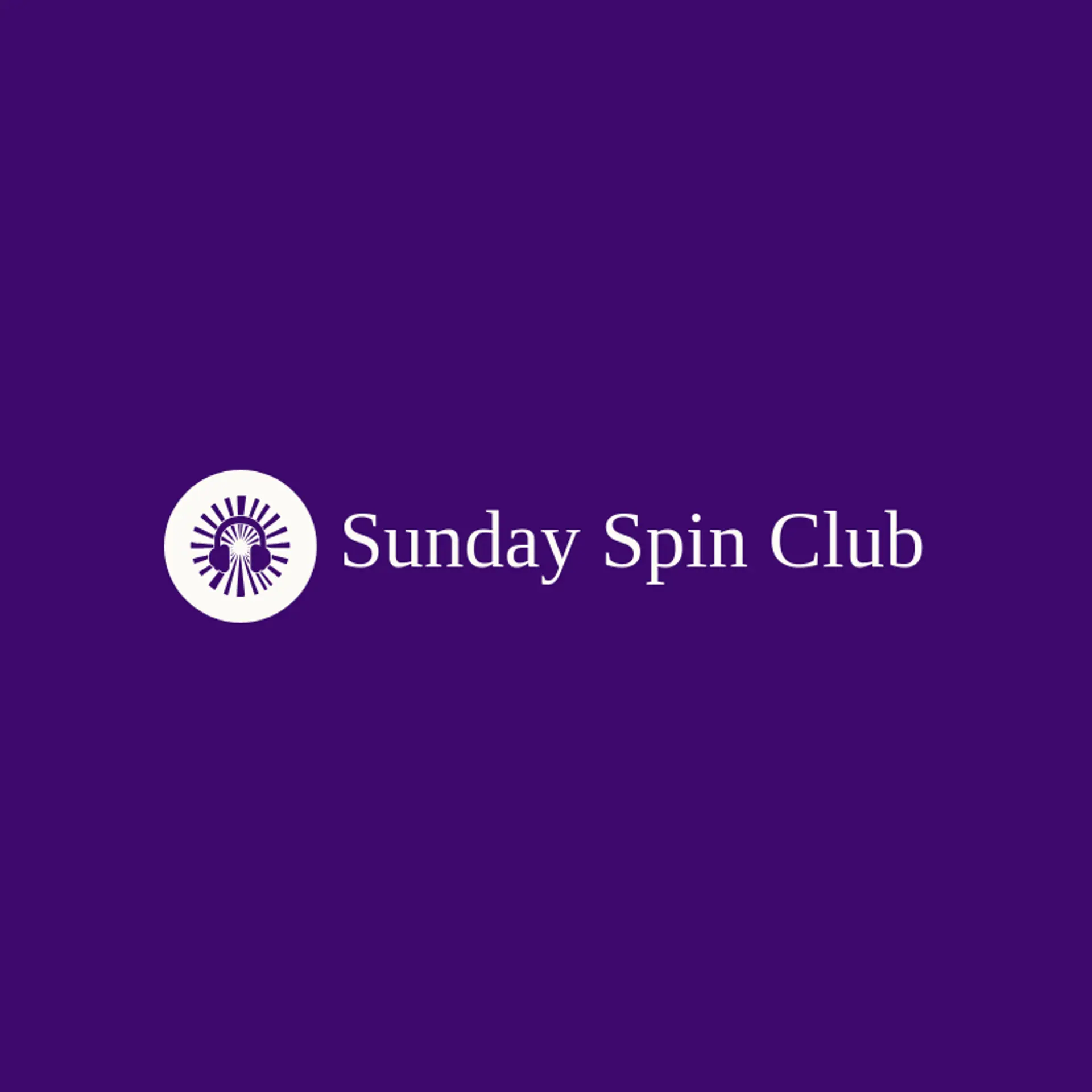 Sunday Spin Club logo for vinyl