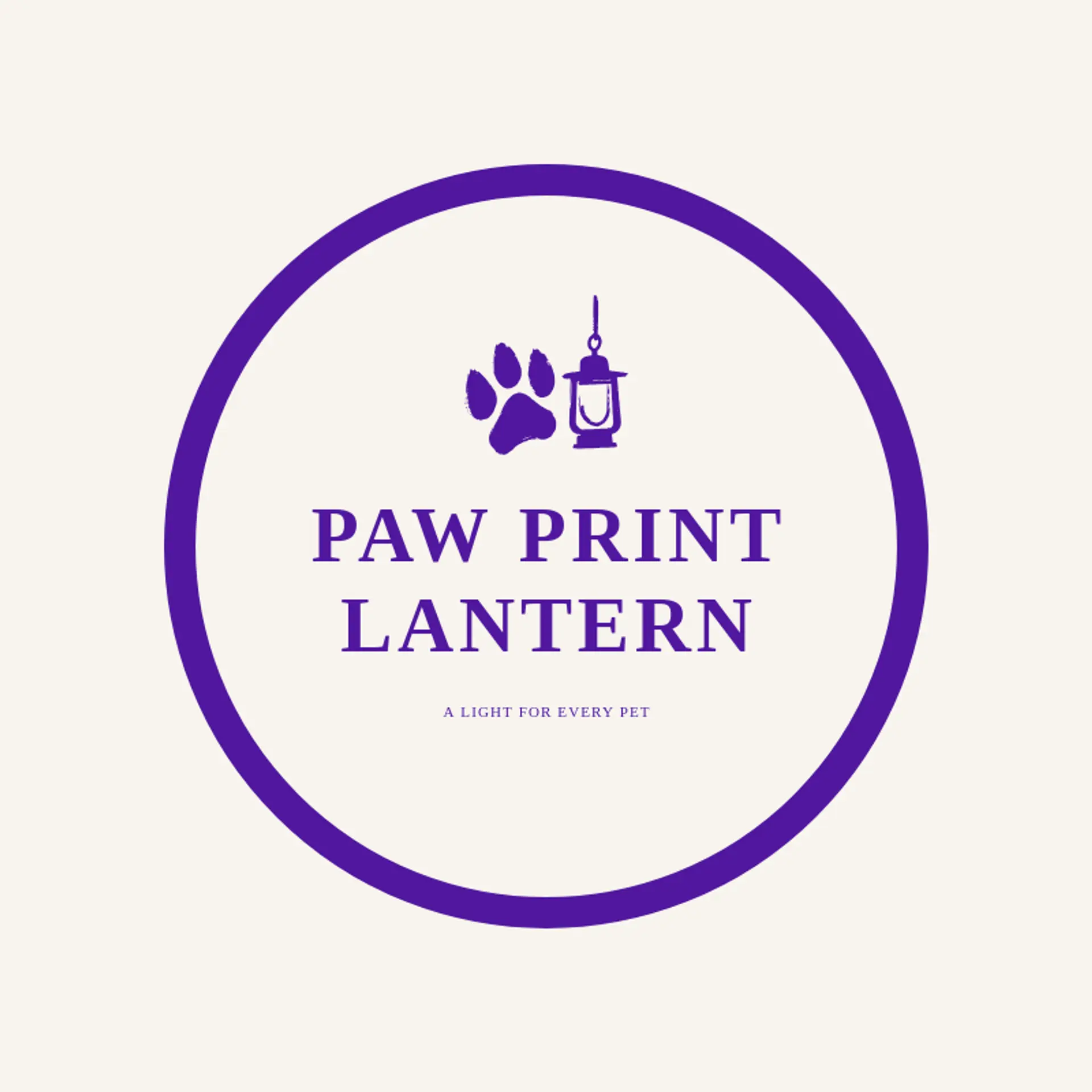 Paw Print Lantern logo for paw print