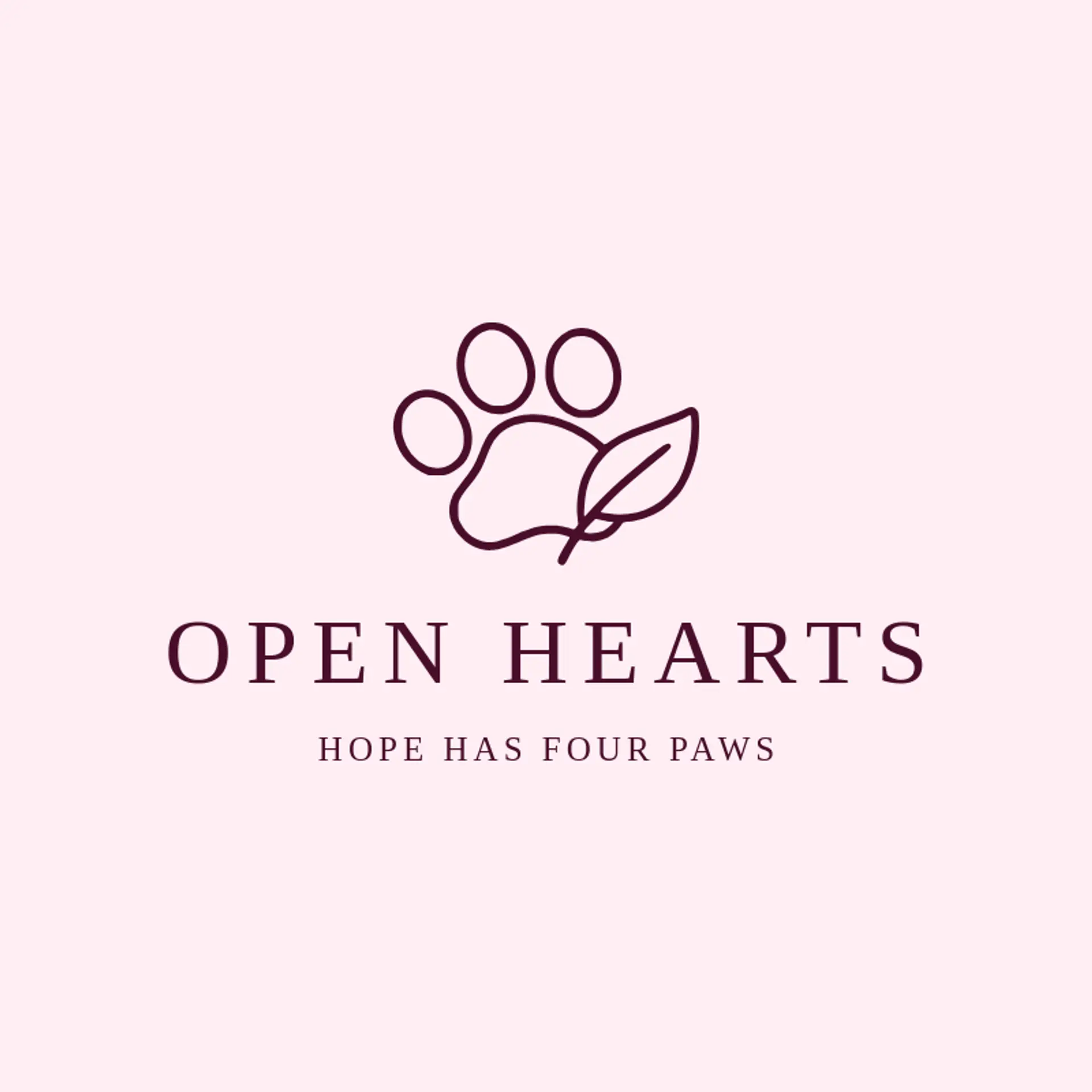 Open Hearts logo for animal shelter