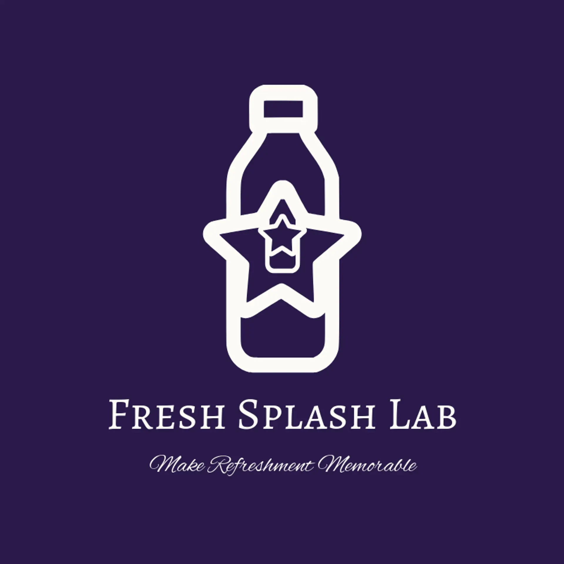 Fresh Splash Lab logo for water bottle