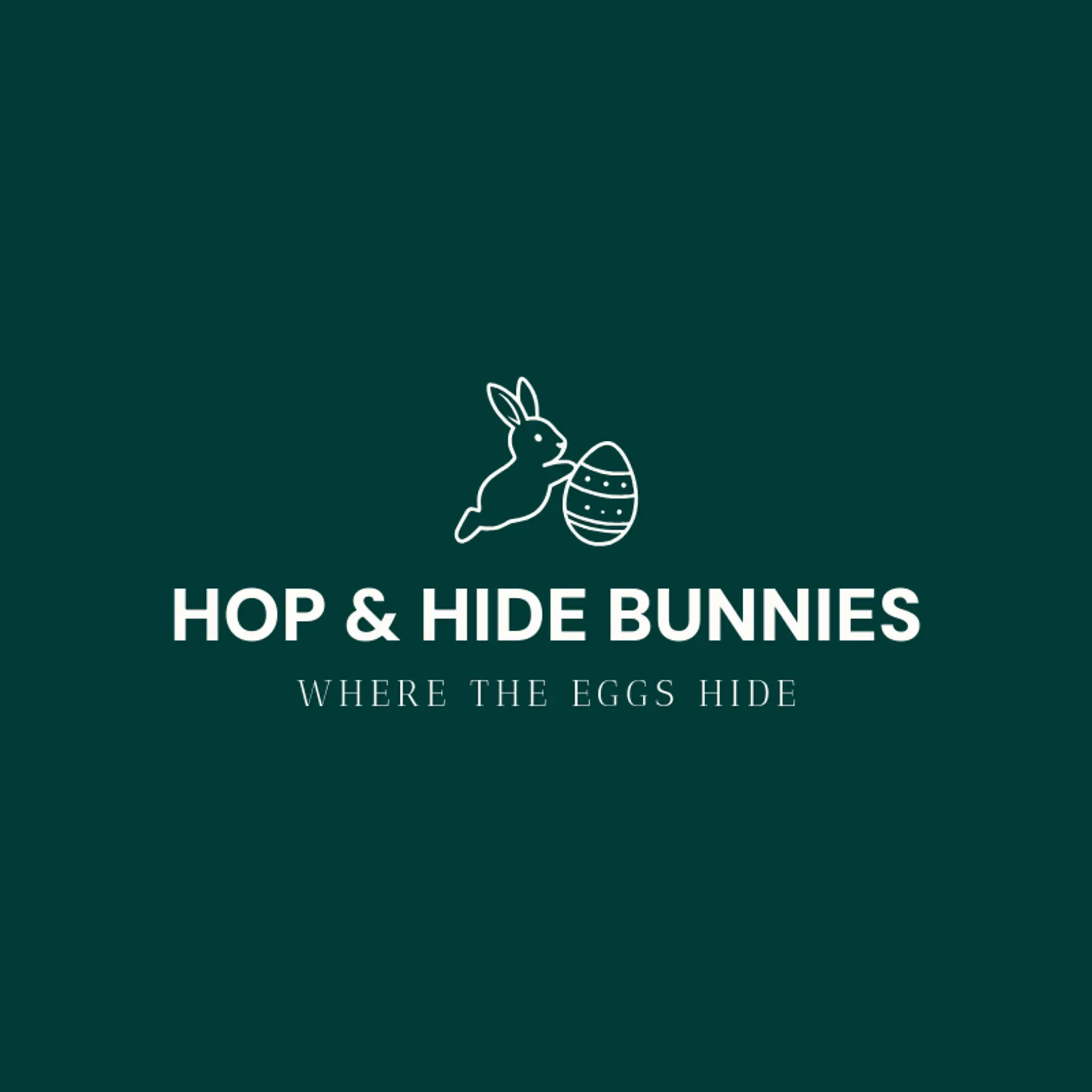Hop & Hide Bunnies logo for easter