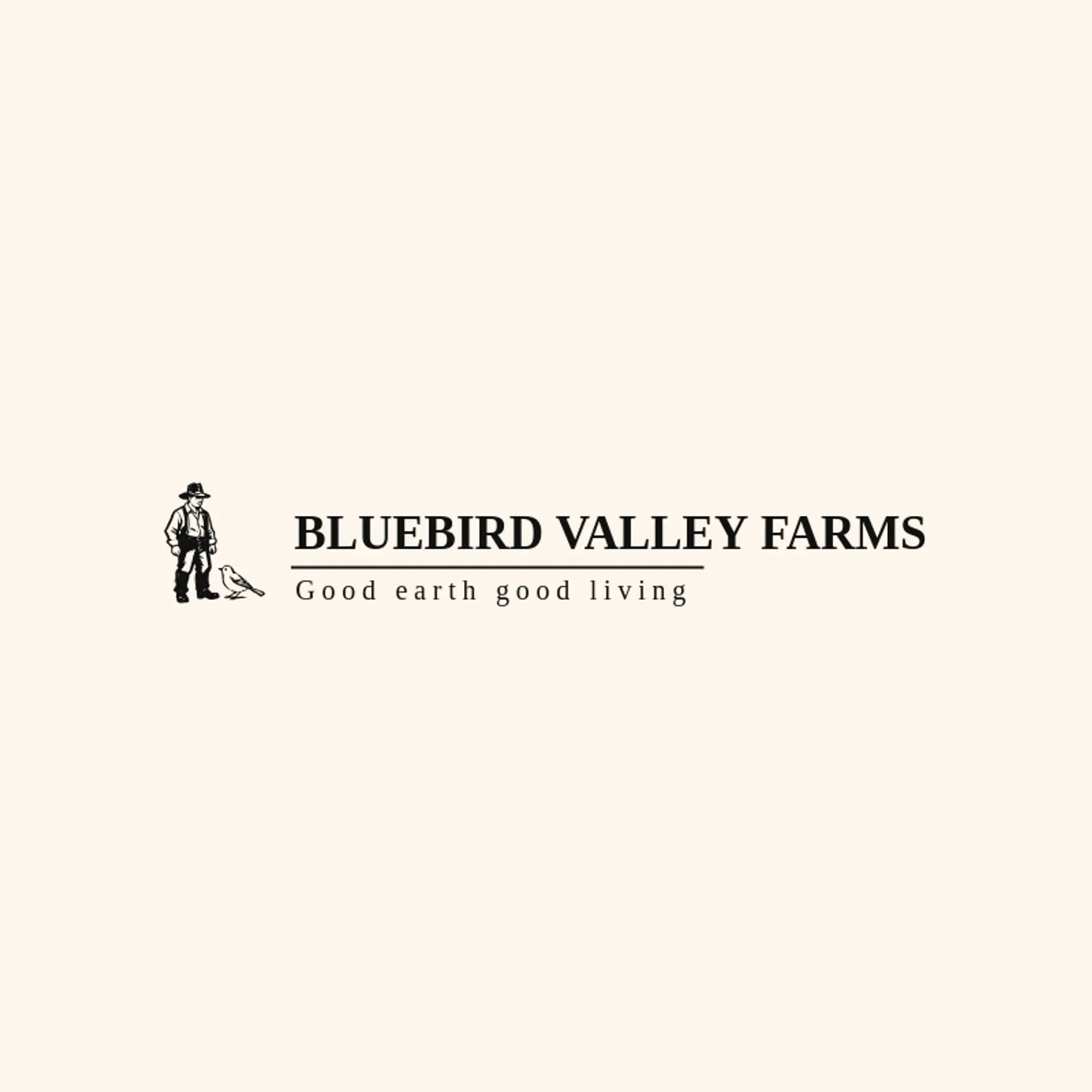 Bluebird Valley Farms logo for farmer
