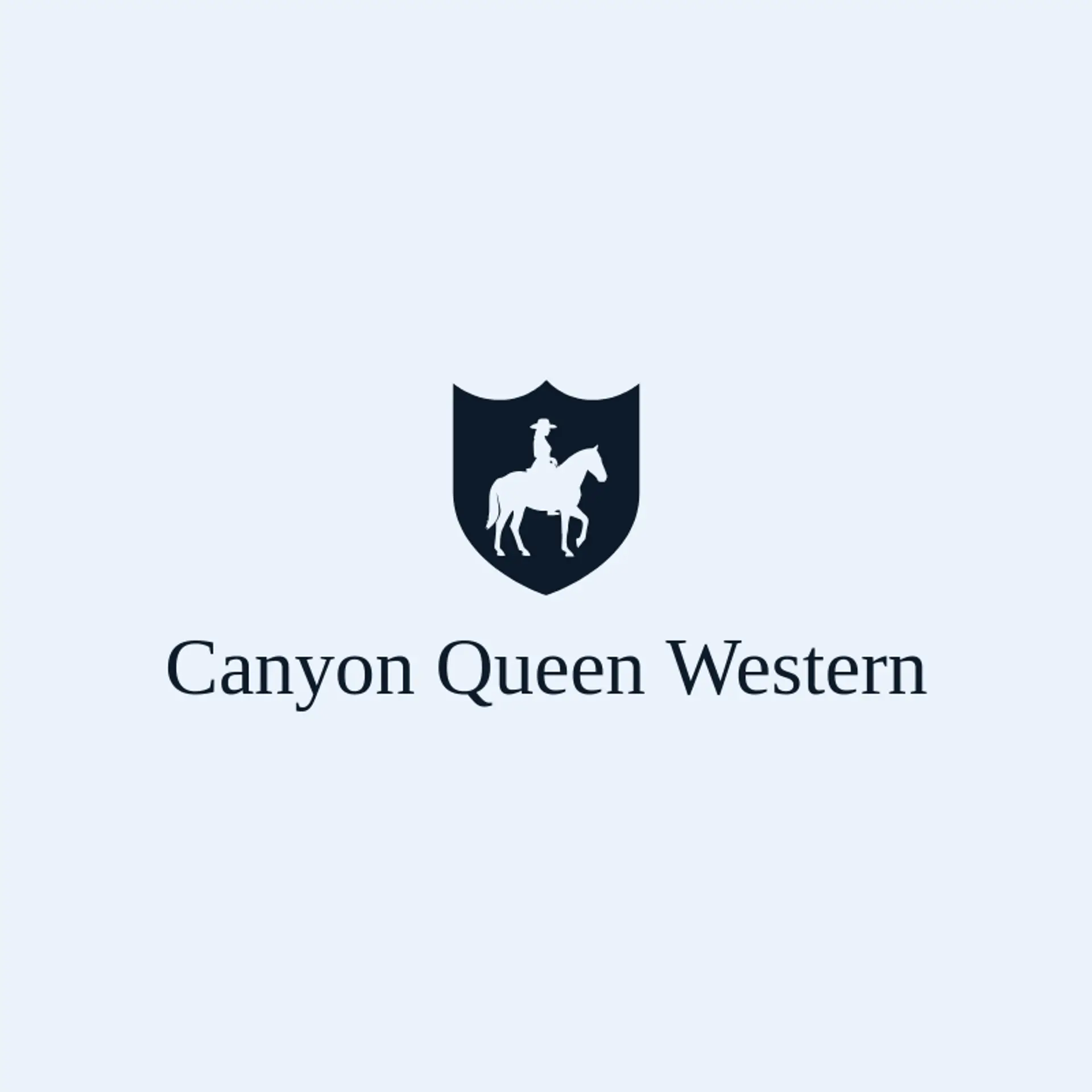 Canyon Queen Western logo for cowgirl
