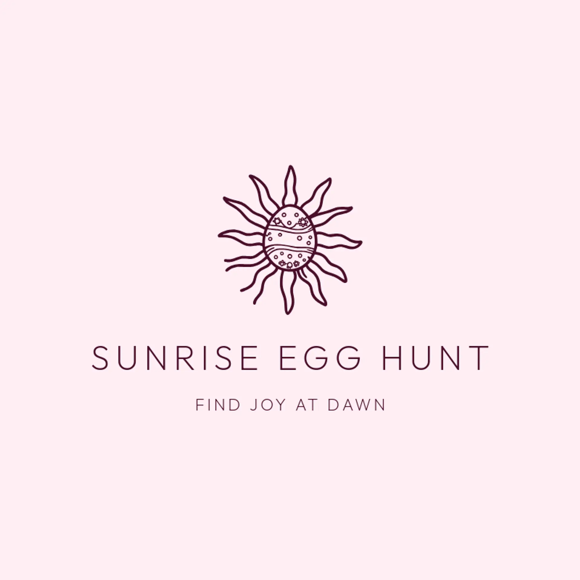 Sunrise Egg Hunt logo for easter