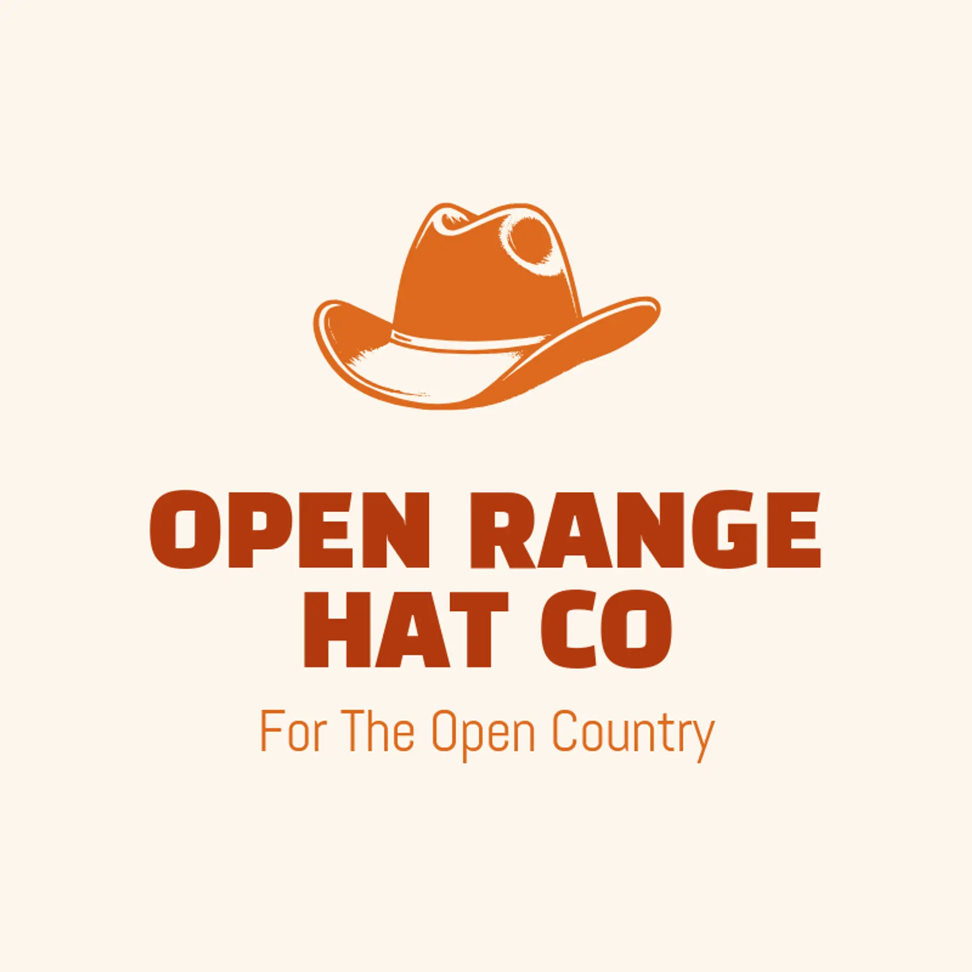 Open Range Hat Co logo for cowboy hat