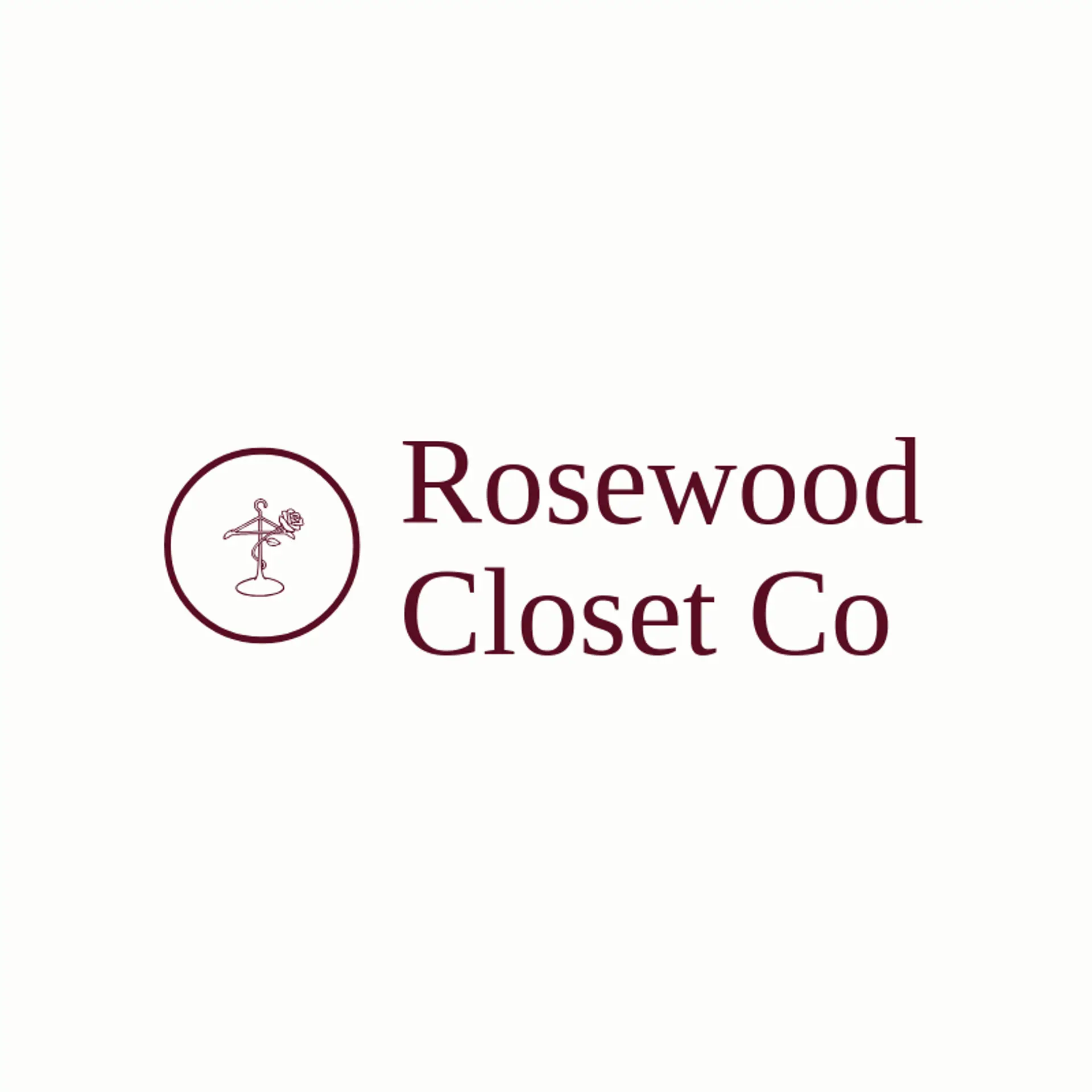 Rosewood Closet Co logo for hanger