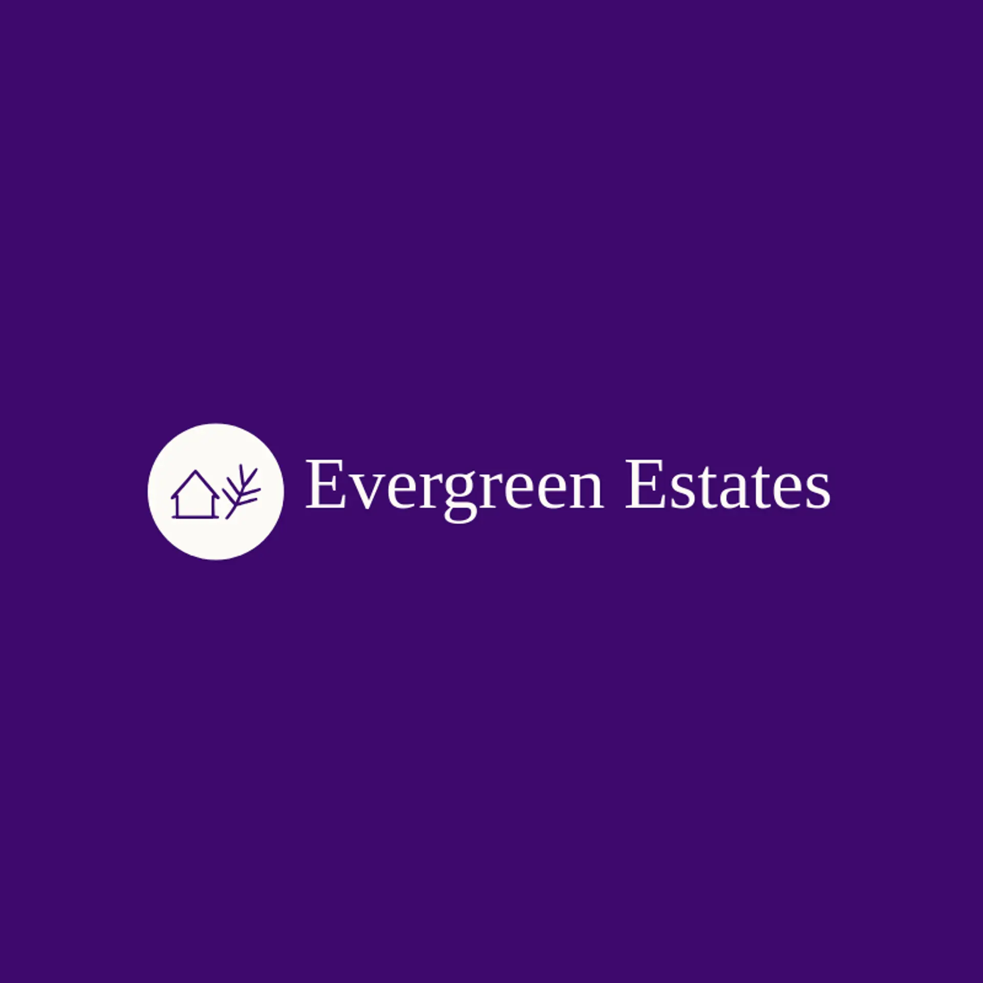 Evergreen Estates logo for housing