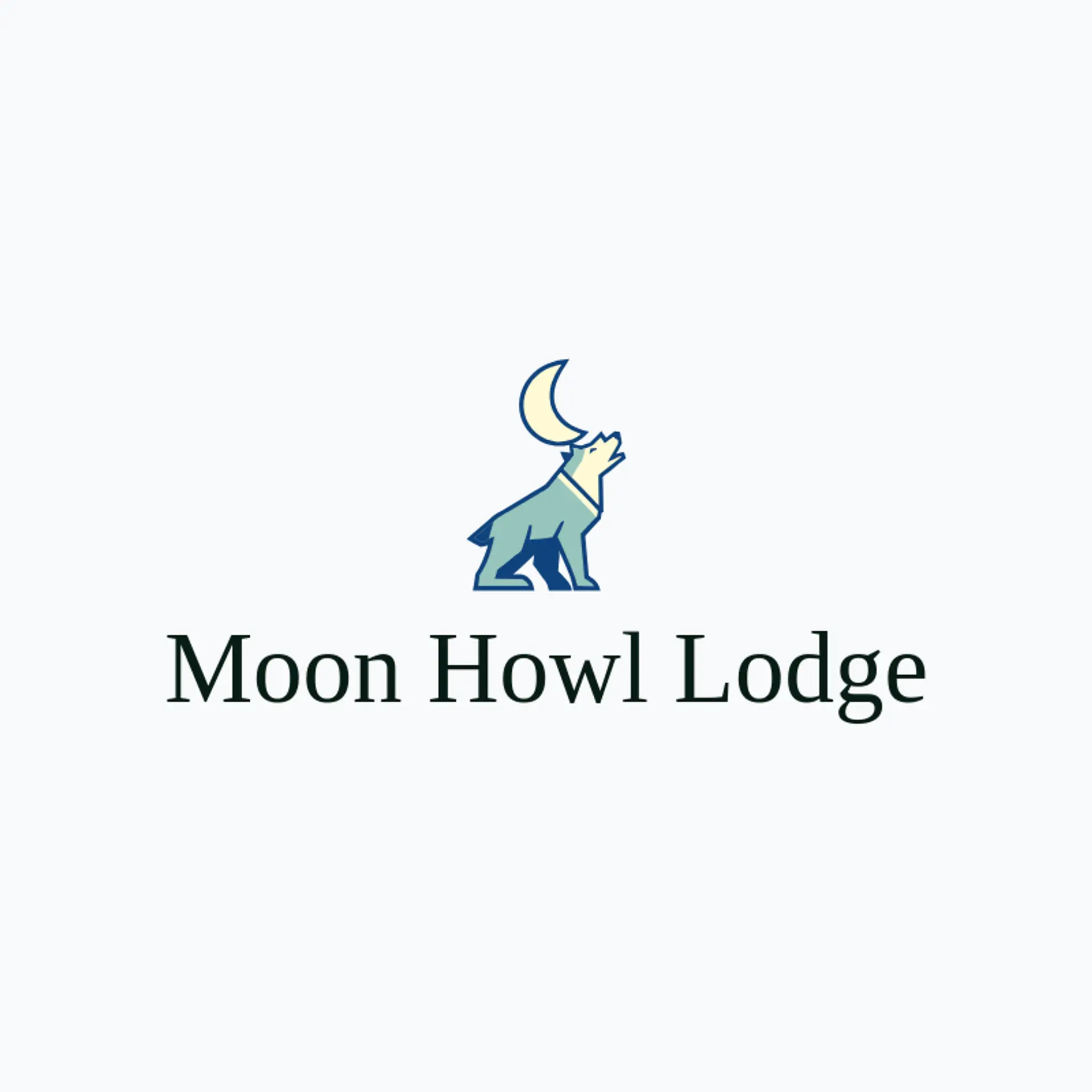 Moon Howl Lodge logo for husky