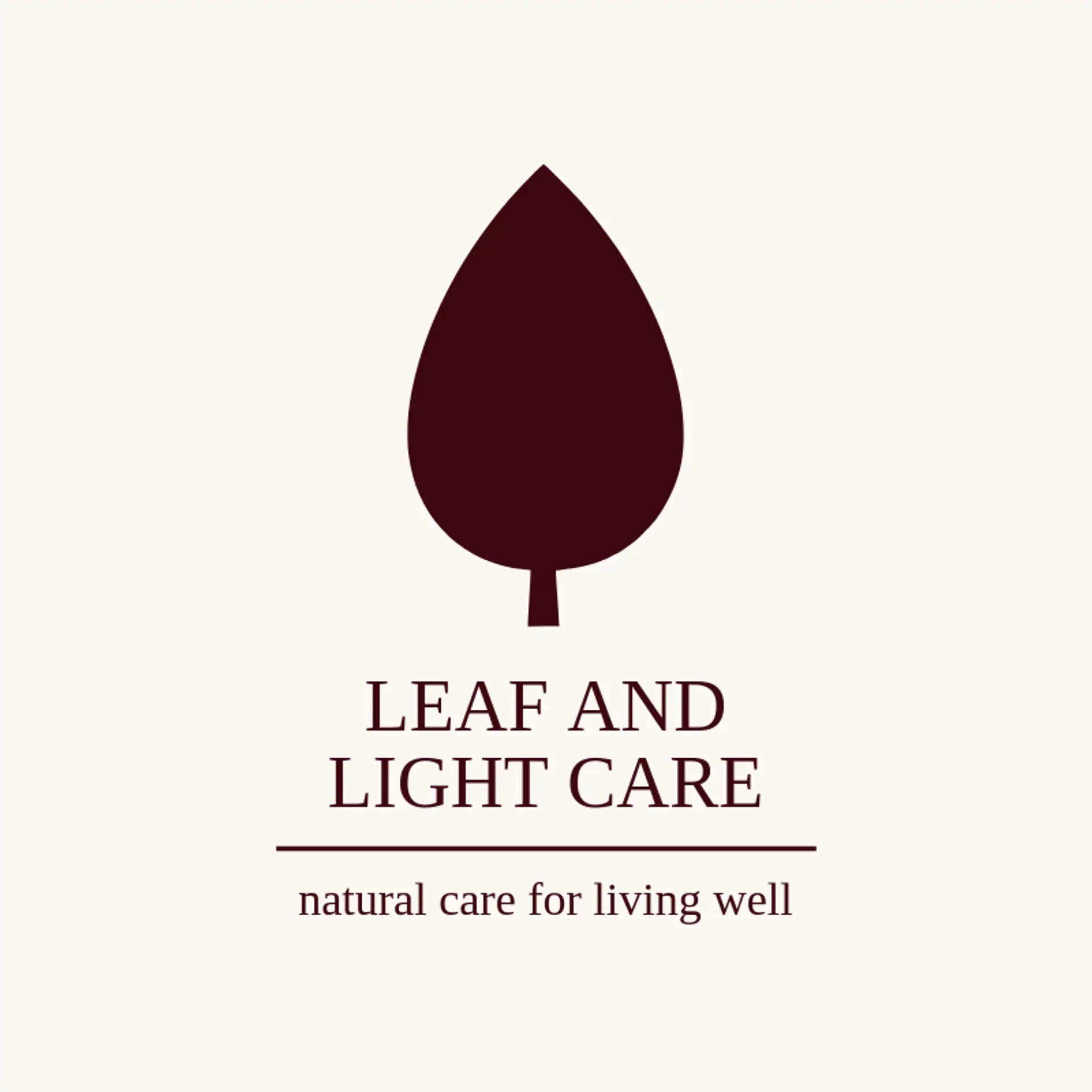 Leaf and Light Care logo for health care