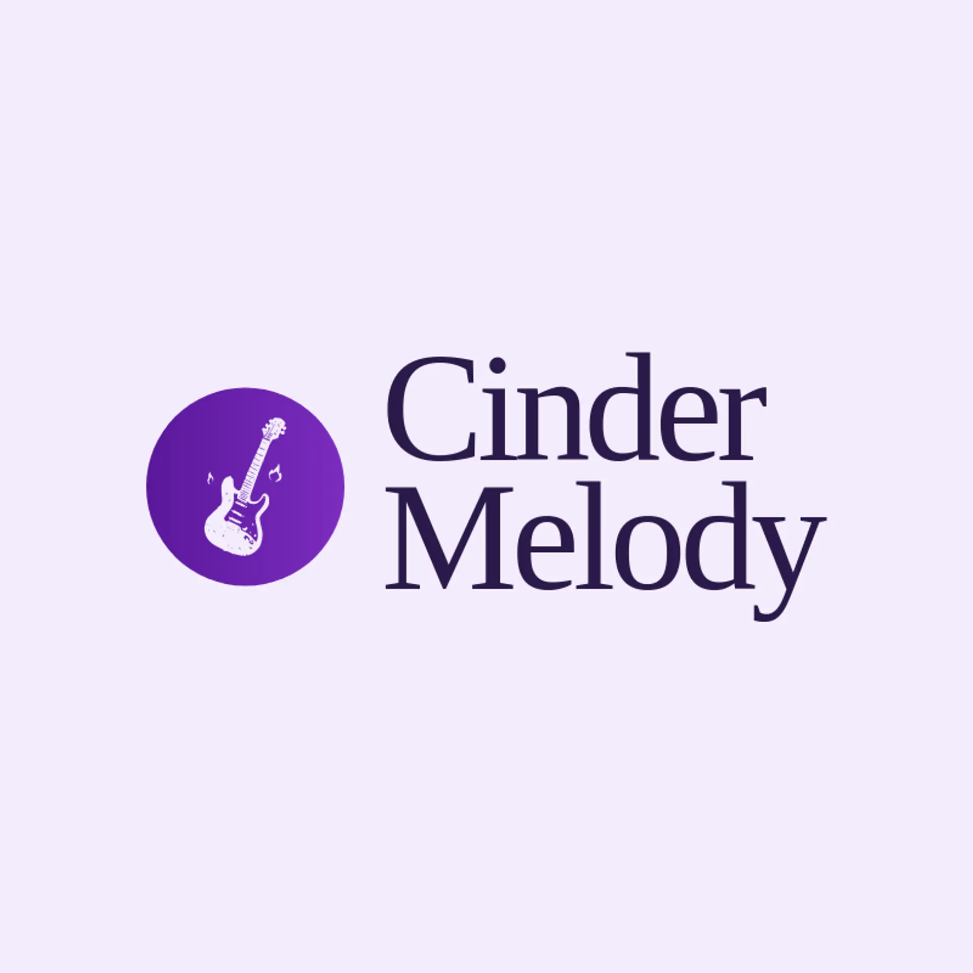 Cinder Melody logo for rock and roll