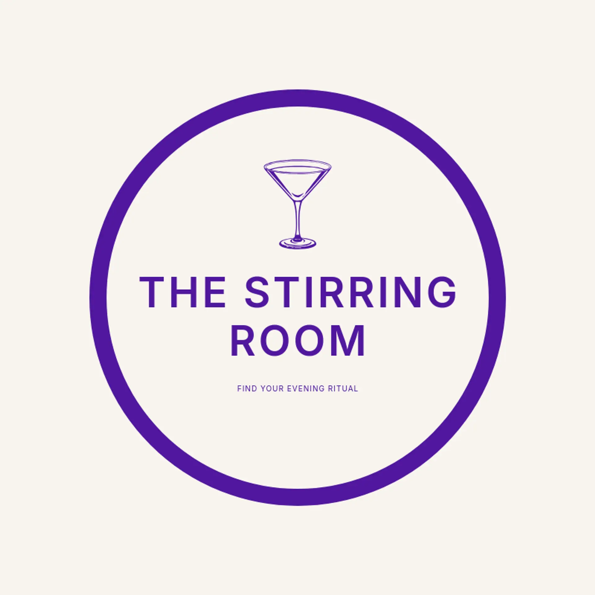 The Stirring Room logo for martini