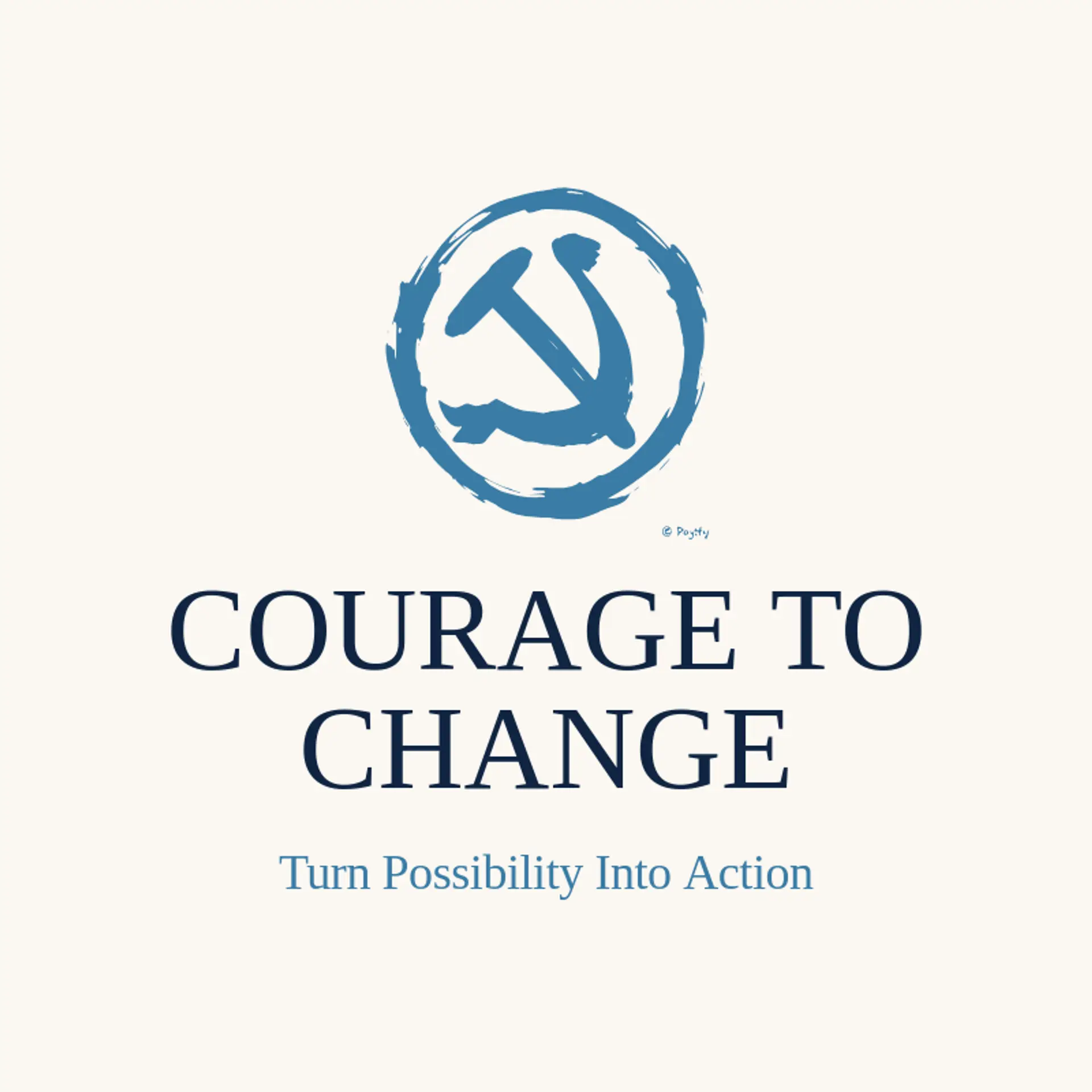 Courage to Change logo for revolution