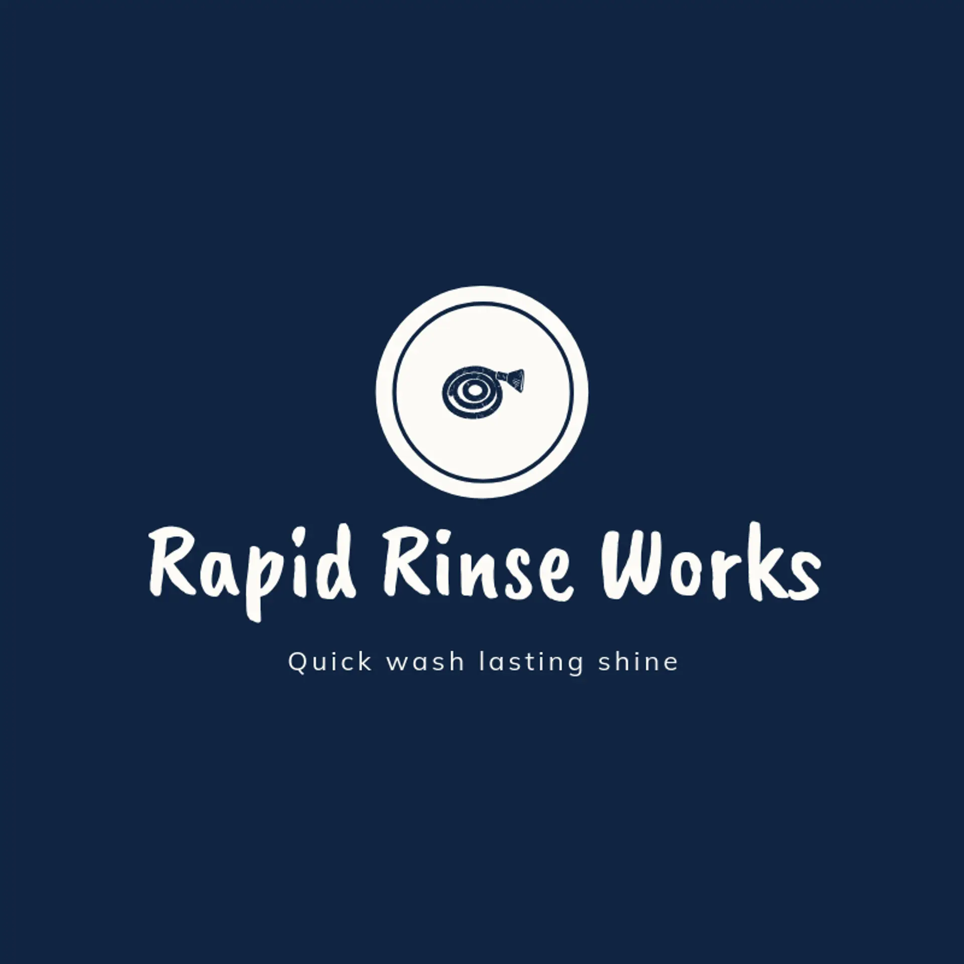 Rapid Rinse Works logo for car wash
