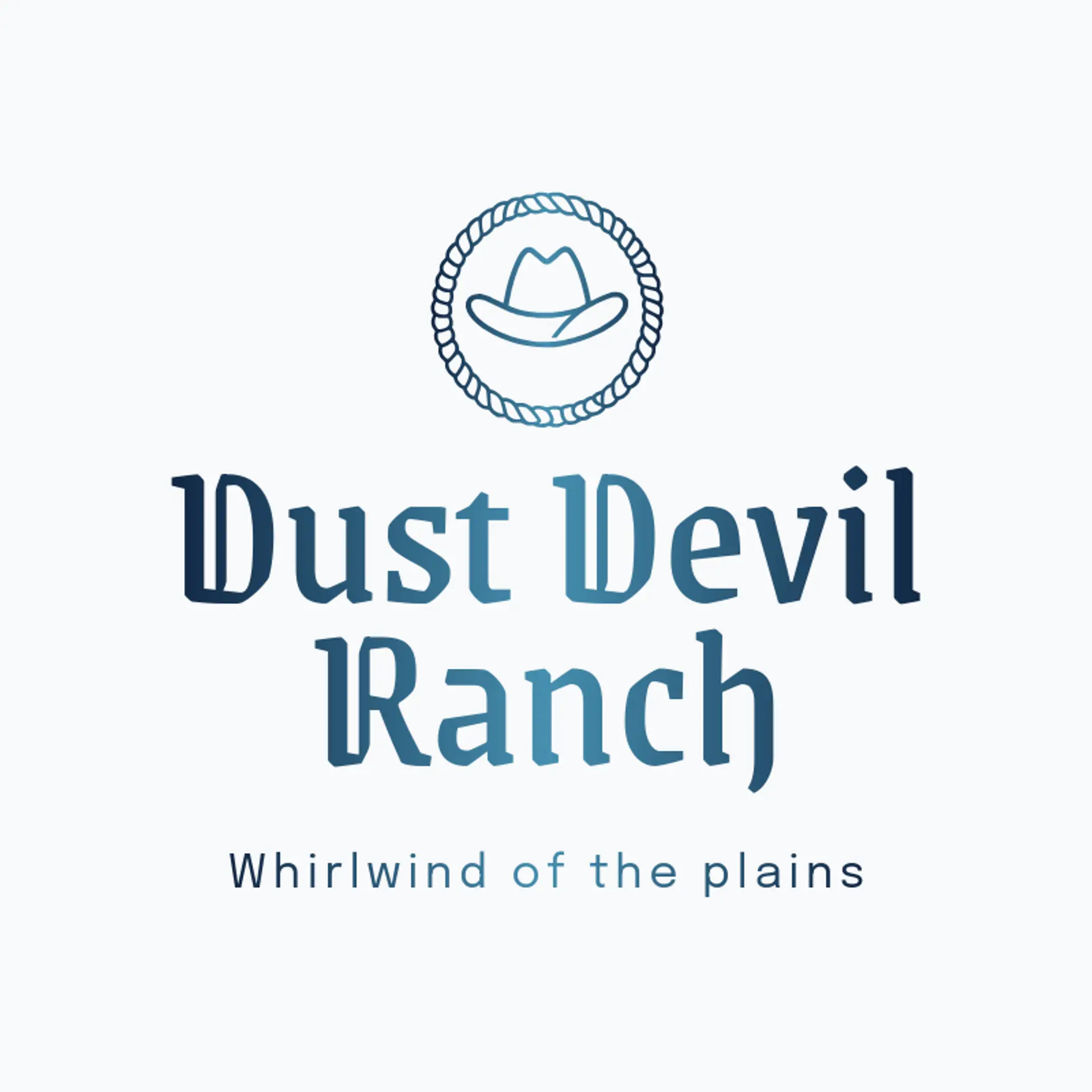 Dust Devil Ranch logo for cowboy hat
