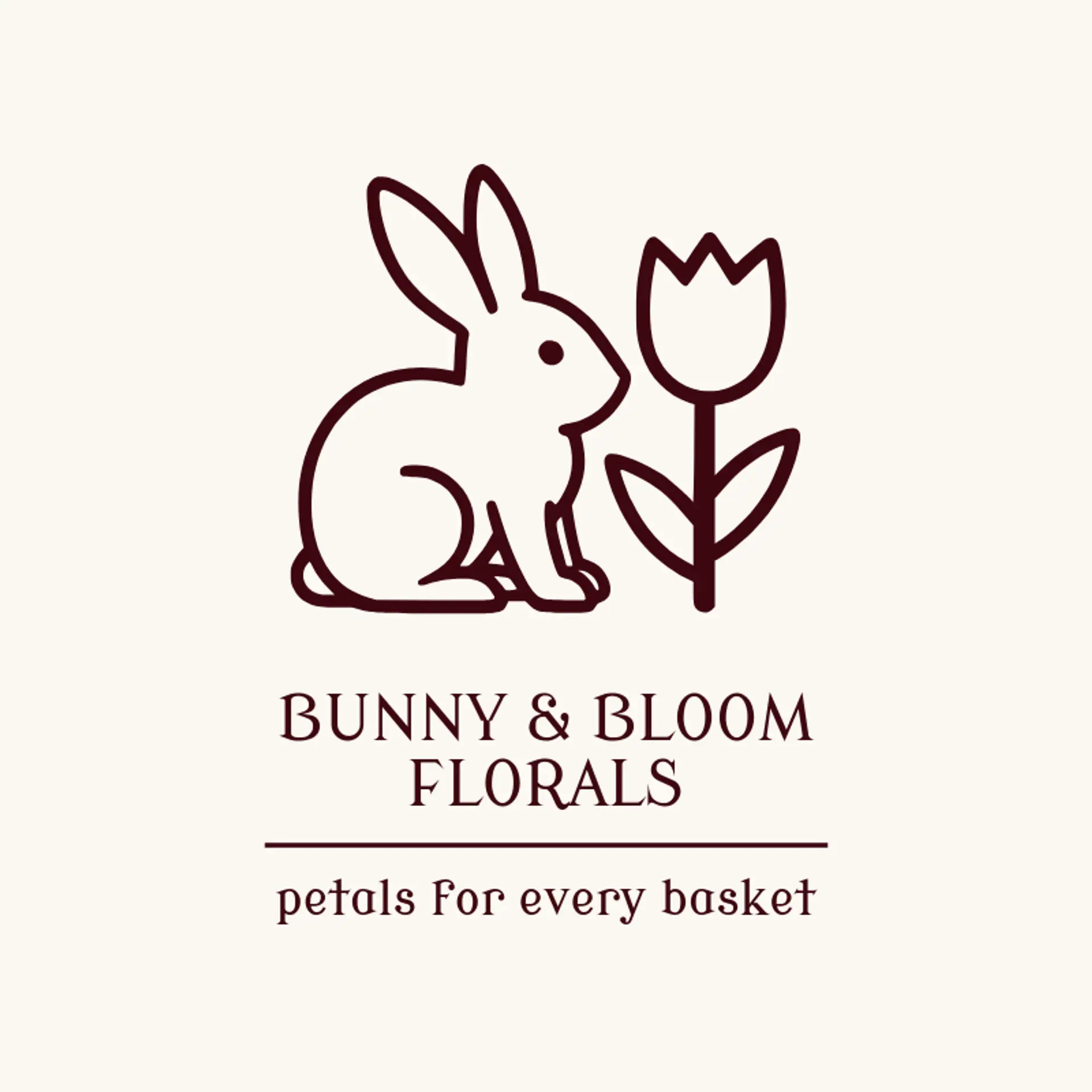 Bunny & Bloom Florals logo for easter