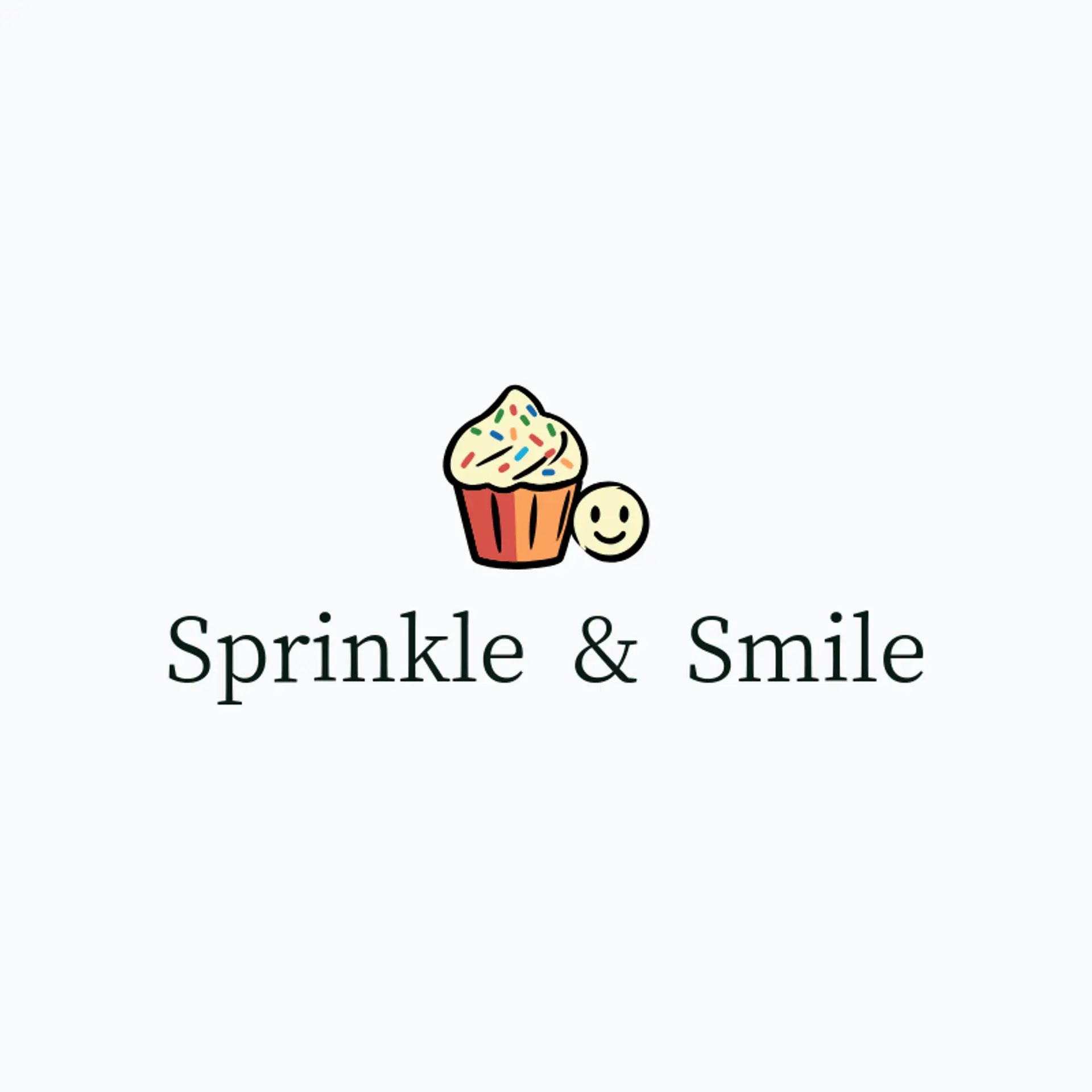 Sprinkle & Smile logo for cupcake