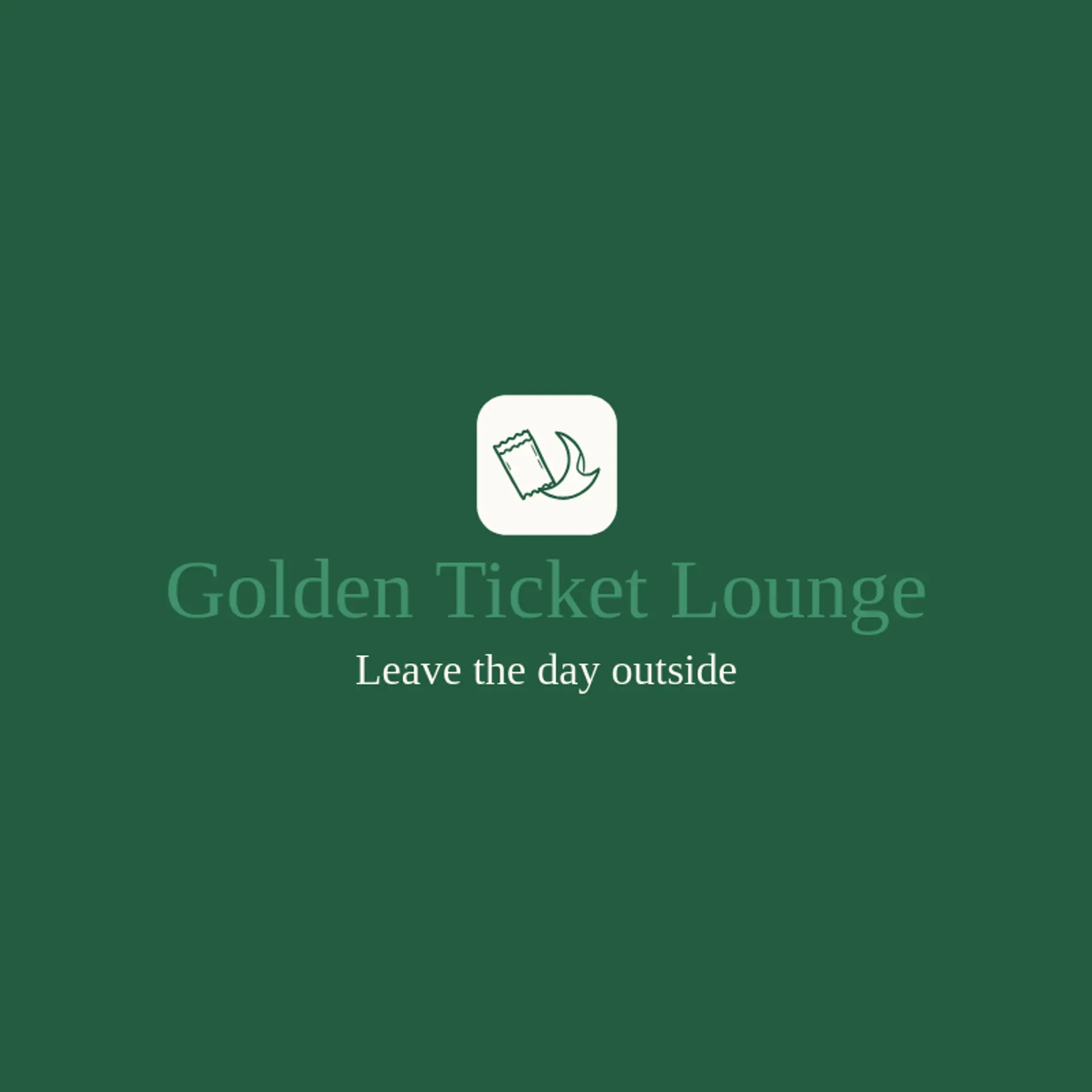 Golden Ticket Lounge logo for speakeasy
