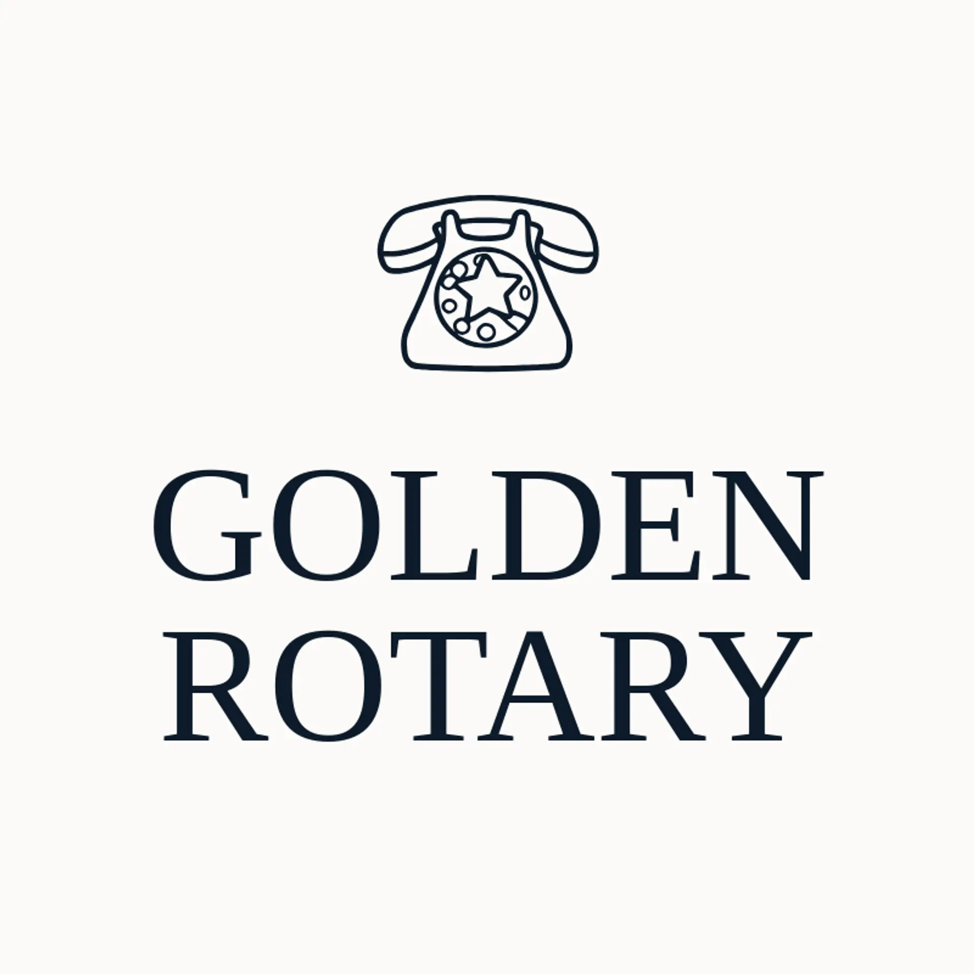 Golden Rotary logo for telephone
