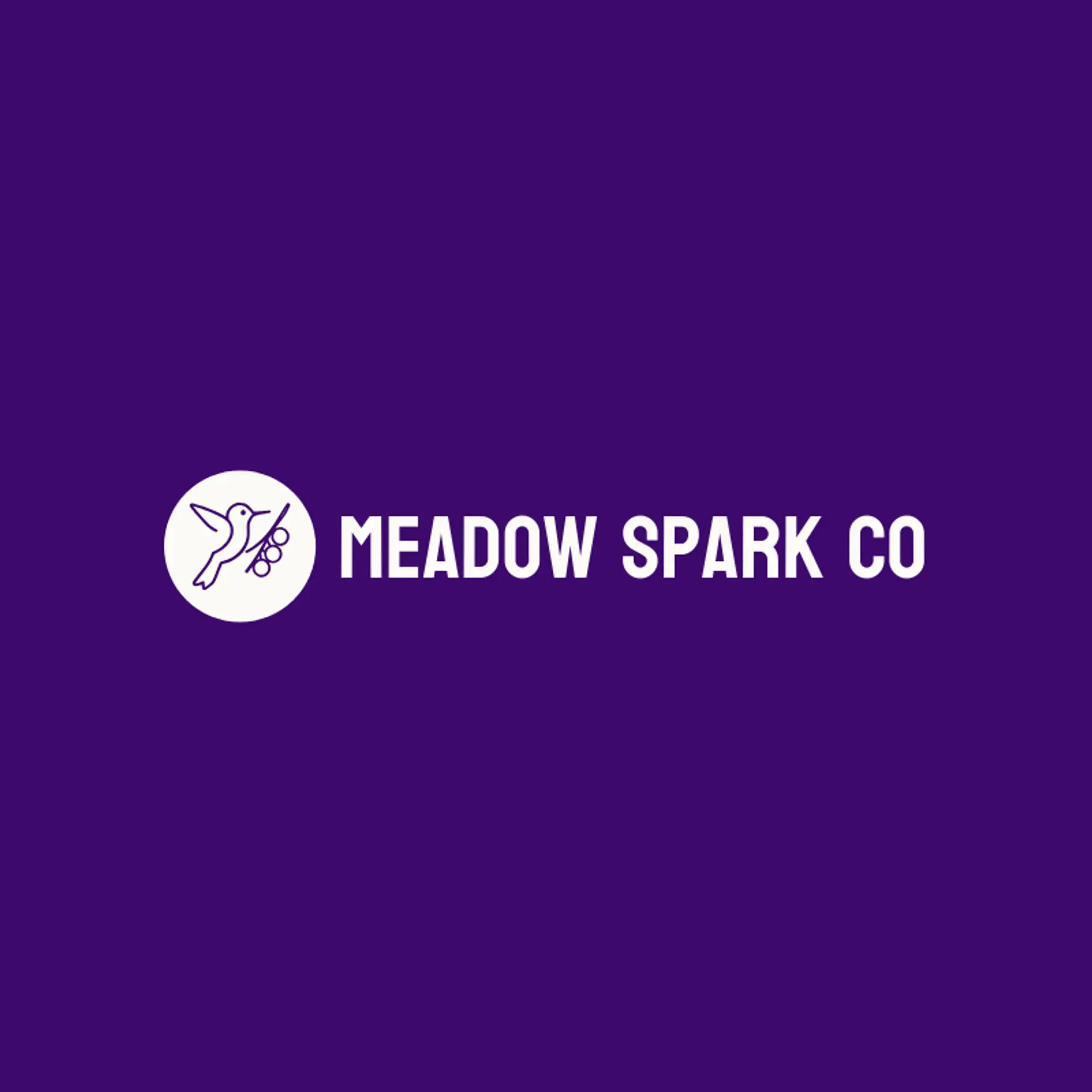 Meadow Spark Co logo for hummingbird