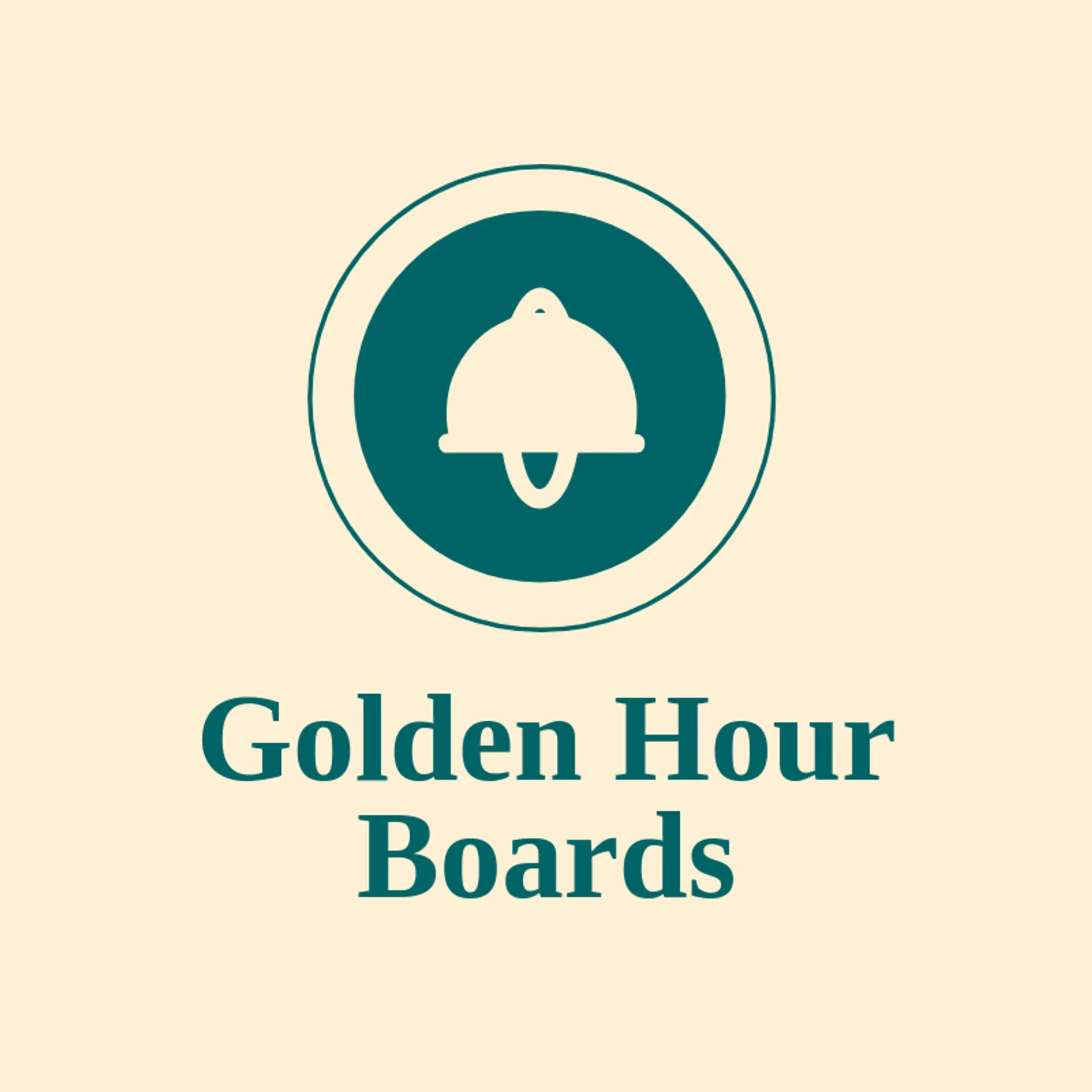 Golden Hour Boards logo for surfboard