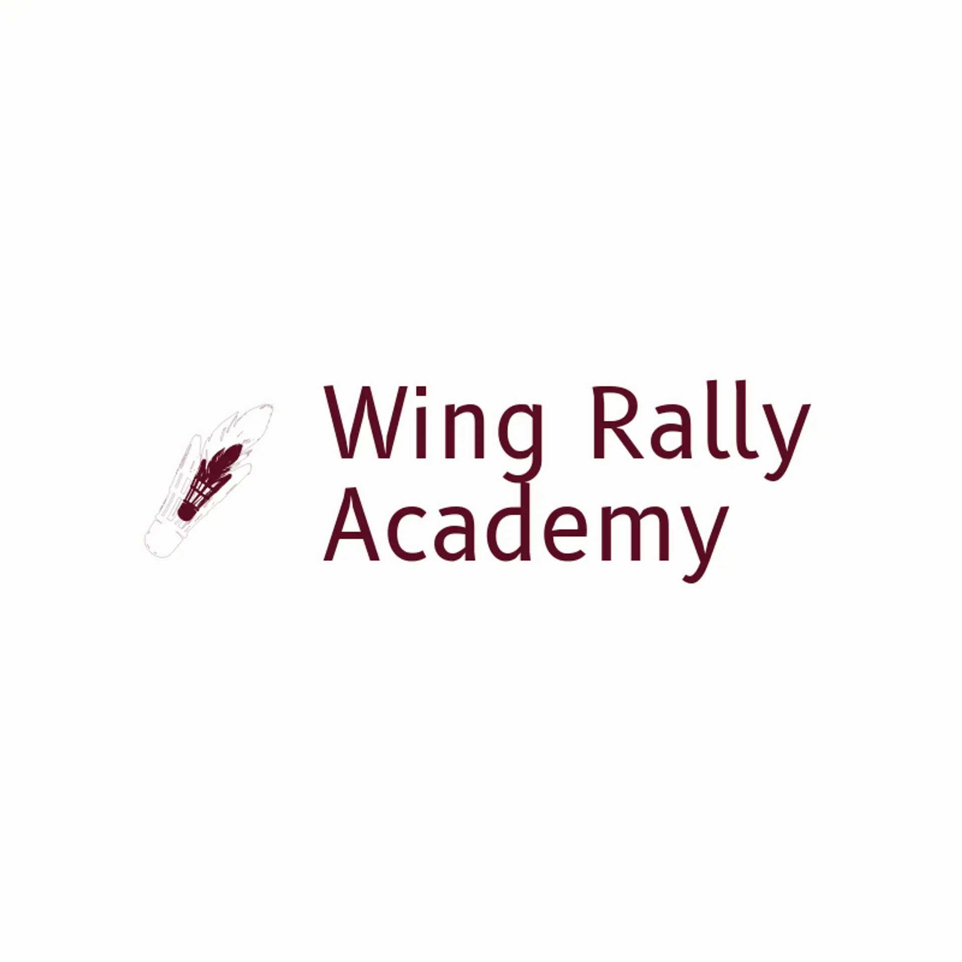 Wing Rally Academy logo for badminton