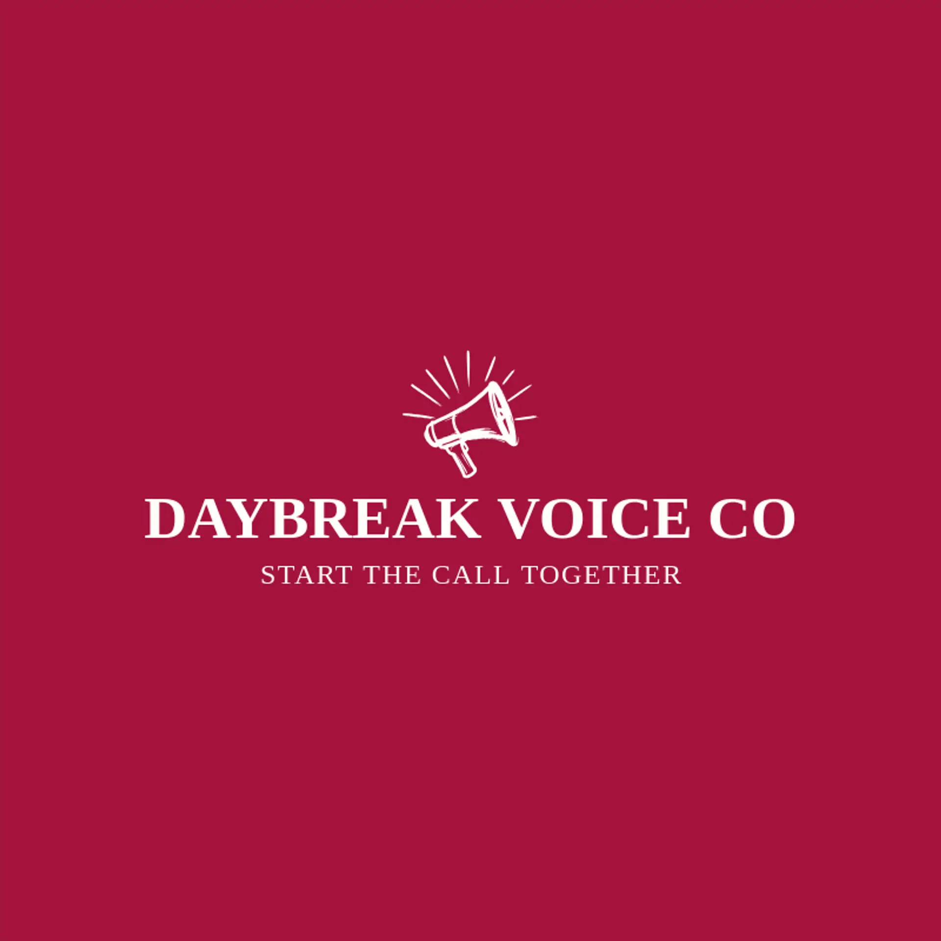 Daybreak Voice Co logo for megaphone