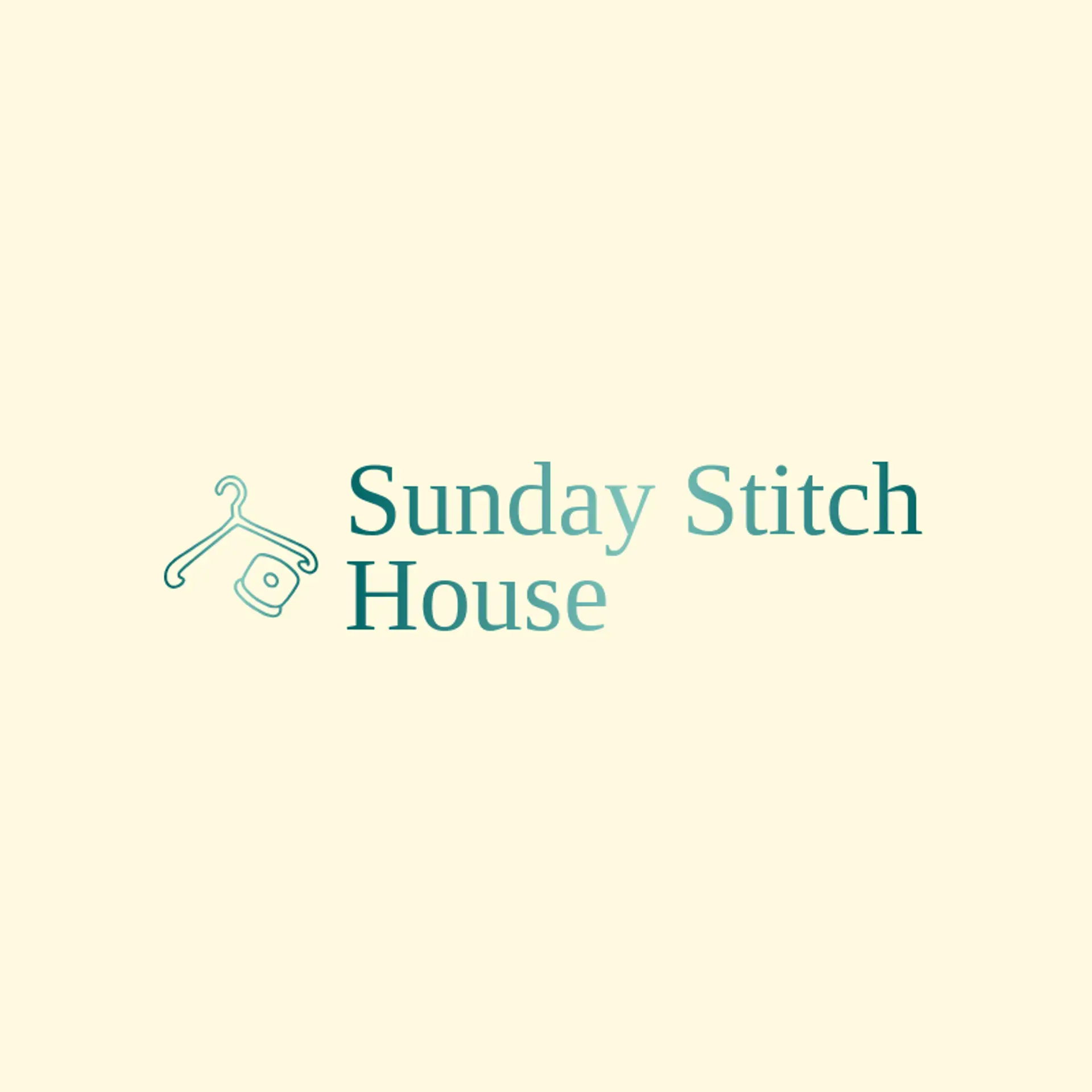 Sunday Stitch House logo for hanger
