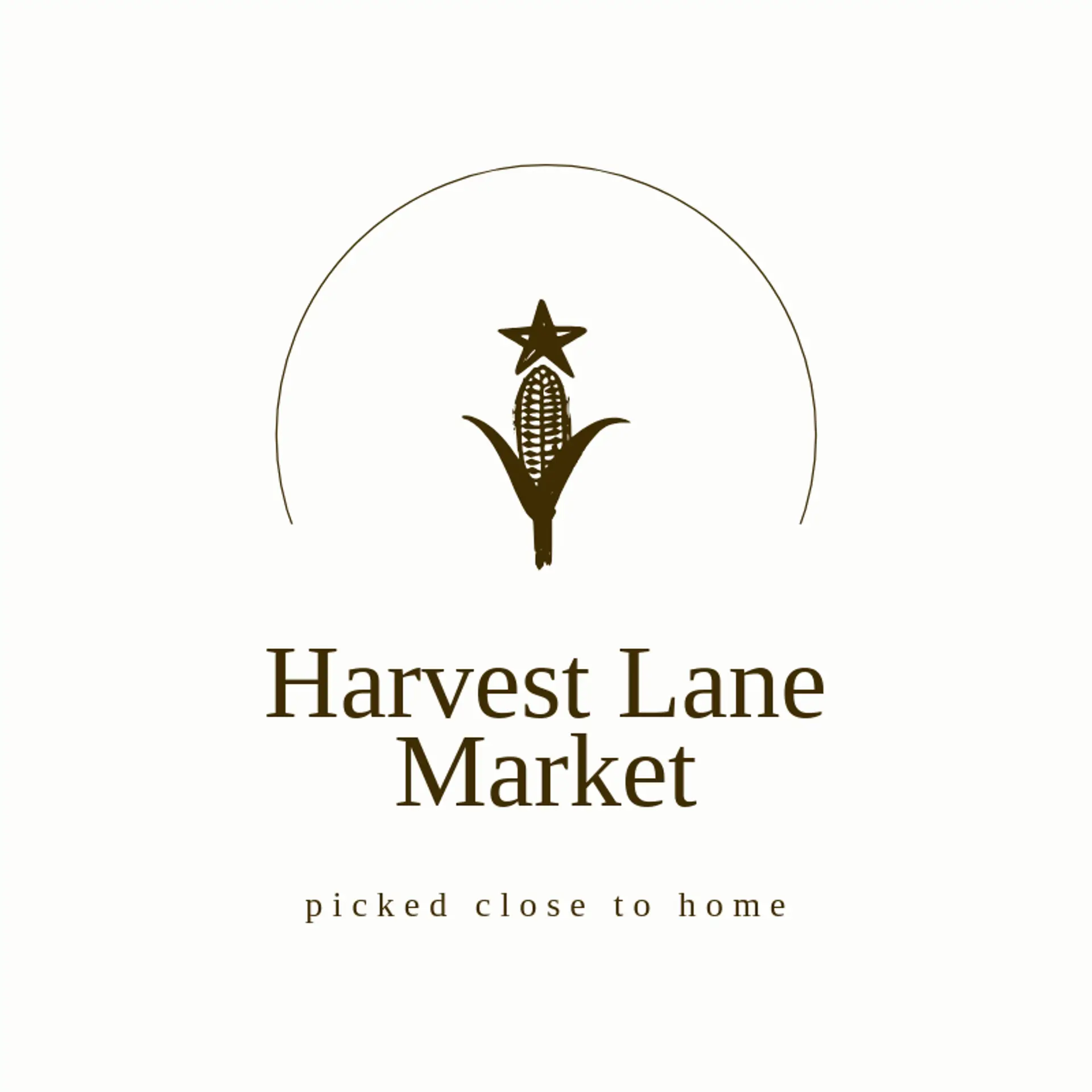 Harvest Lane Market logo for corn