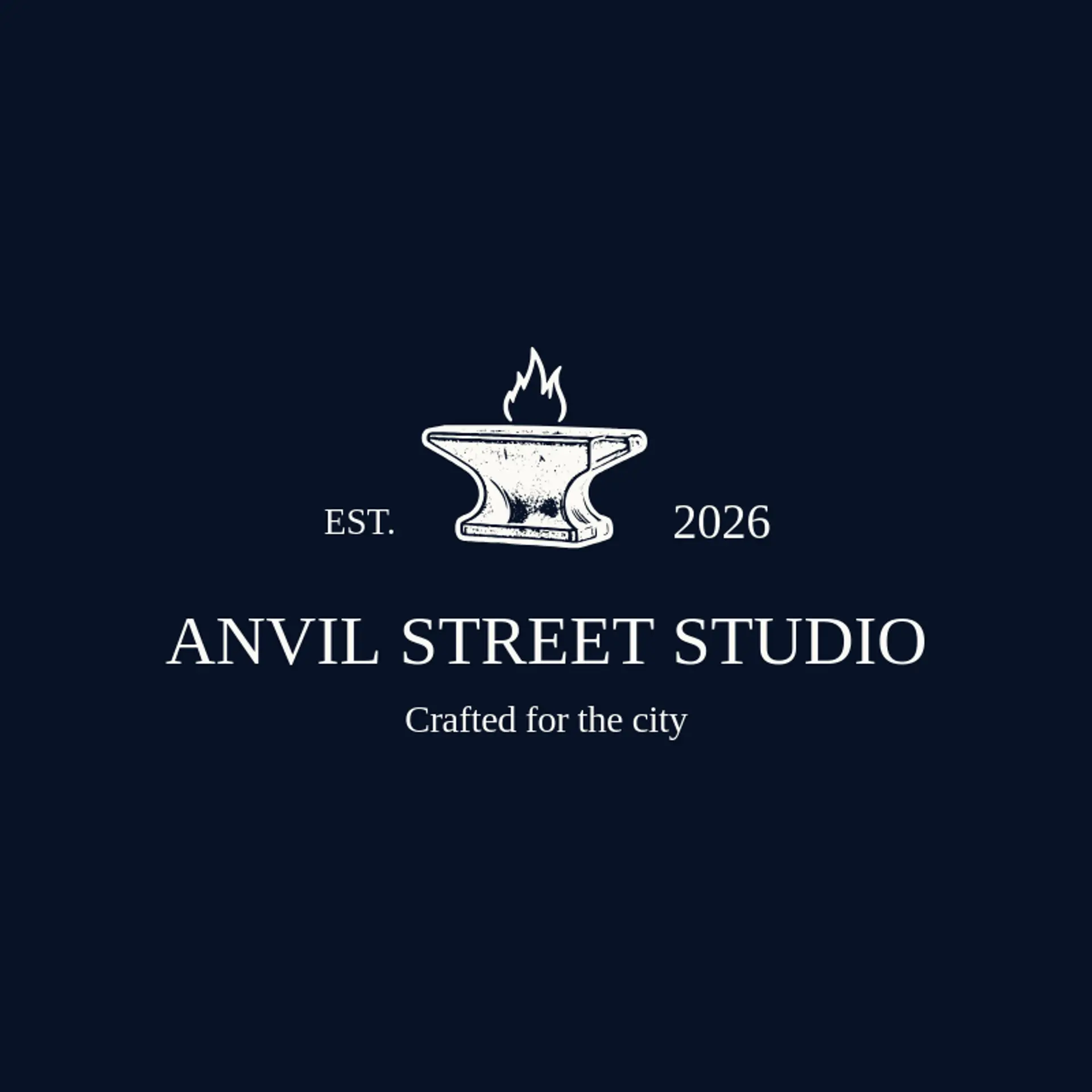 Anvil Street Studio logo for metal