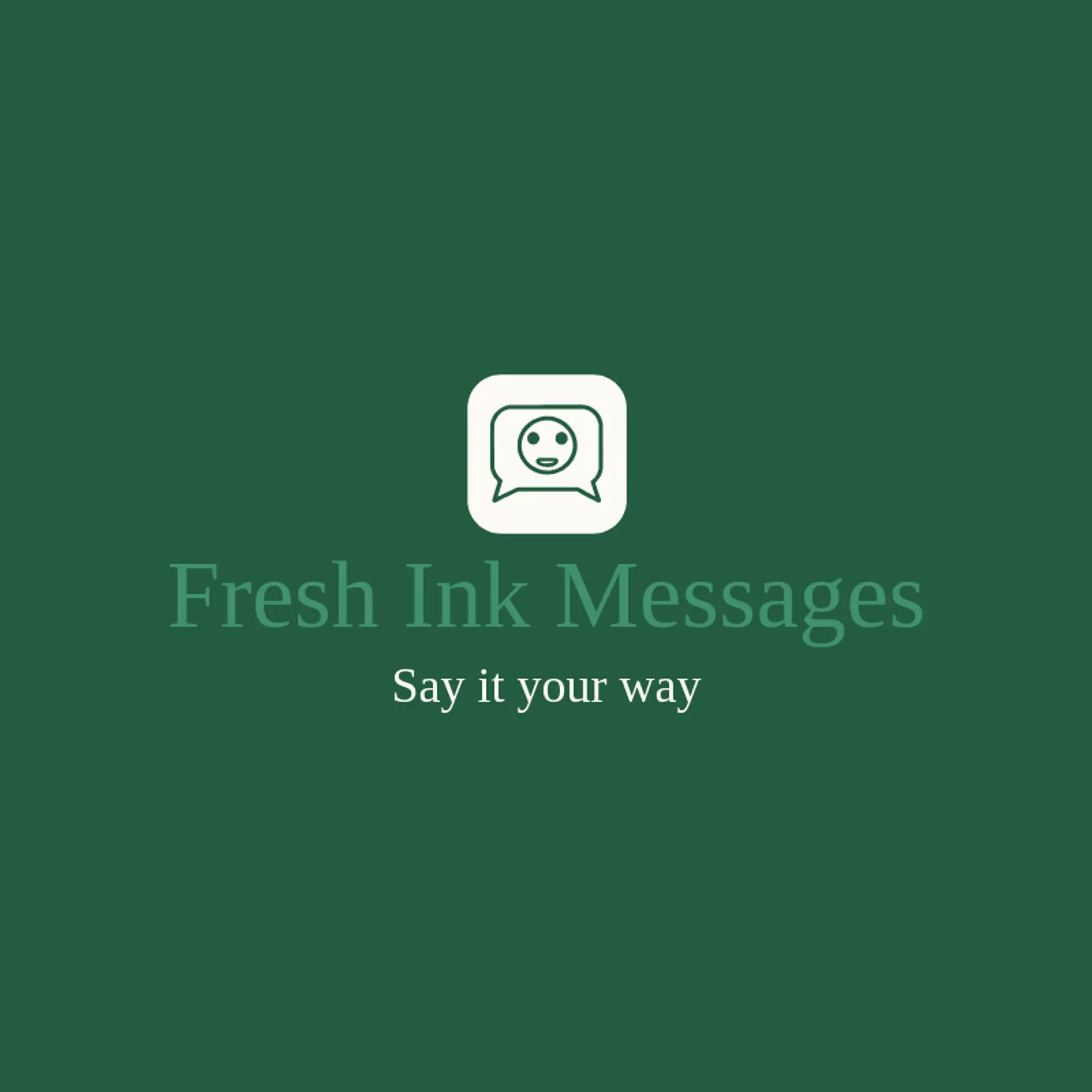 Fresh Ink Messages logo for messenger