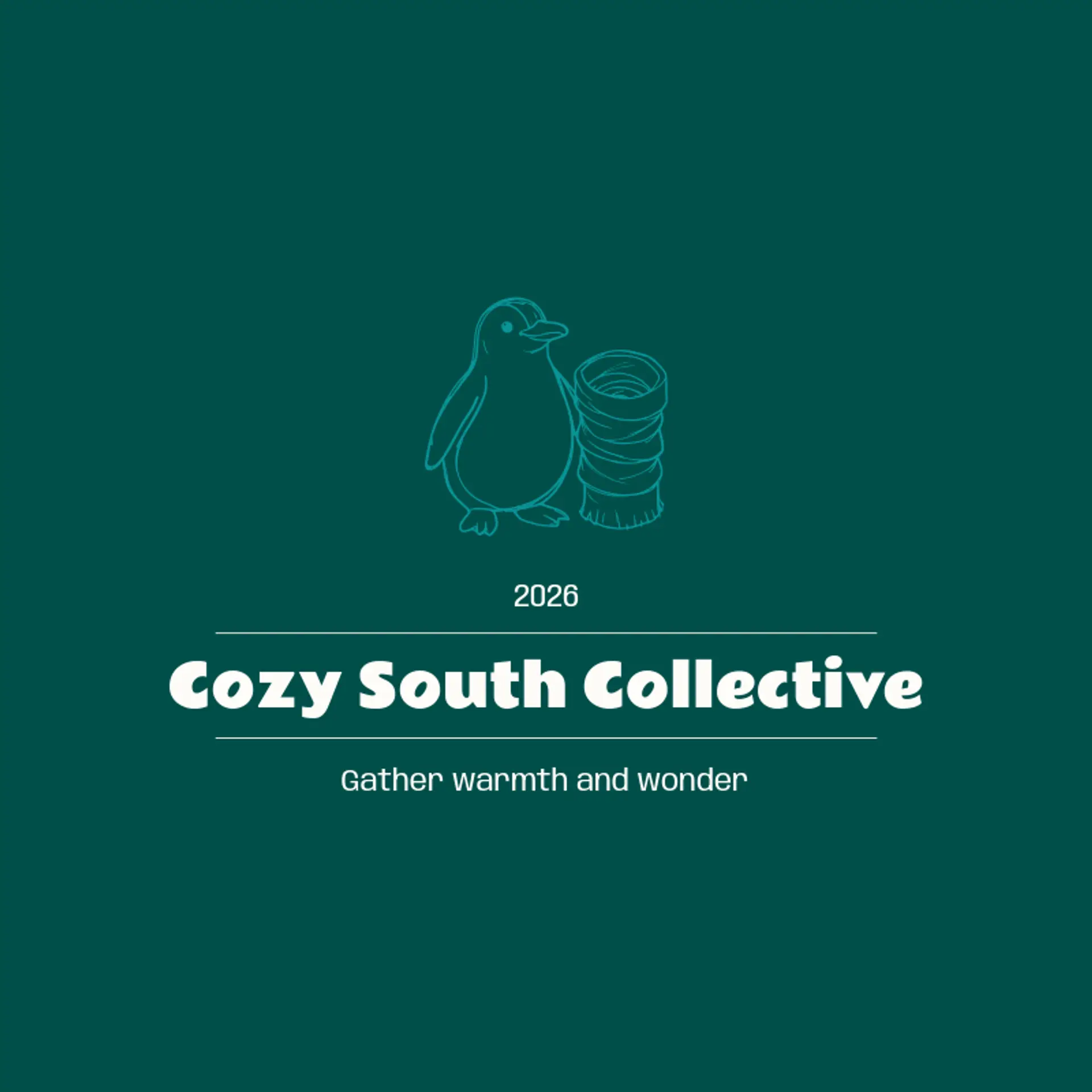 Cozy South Collective logo for penguin