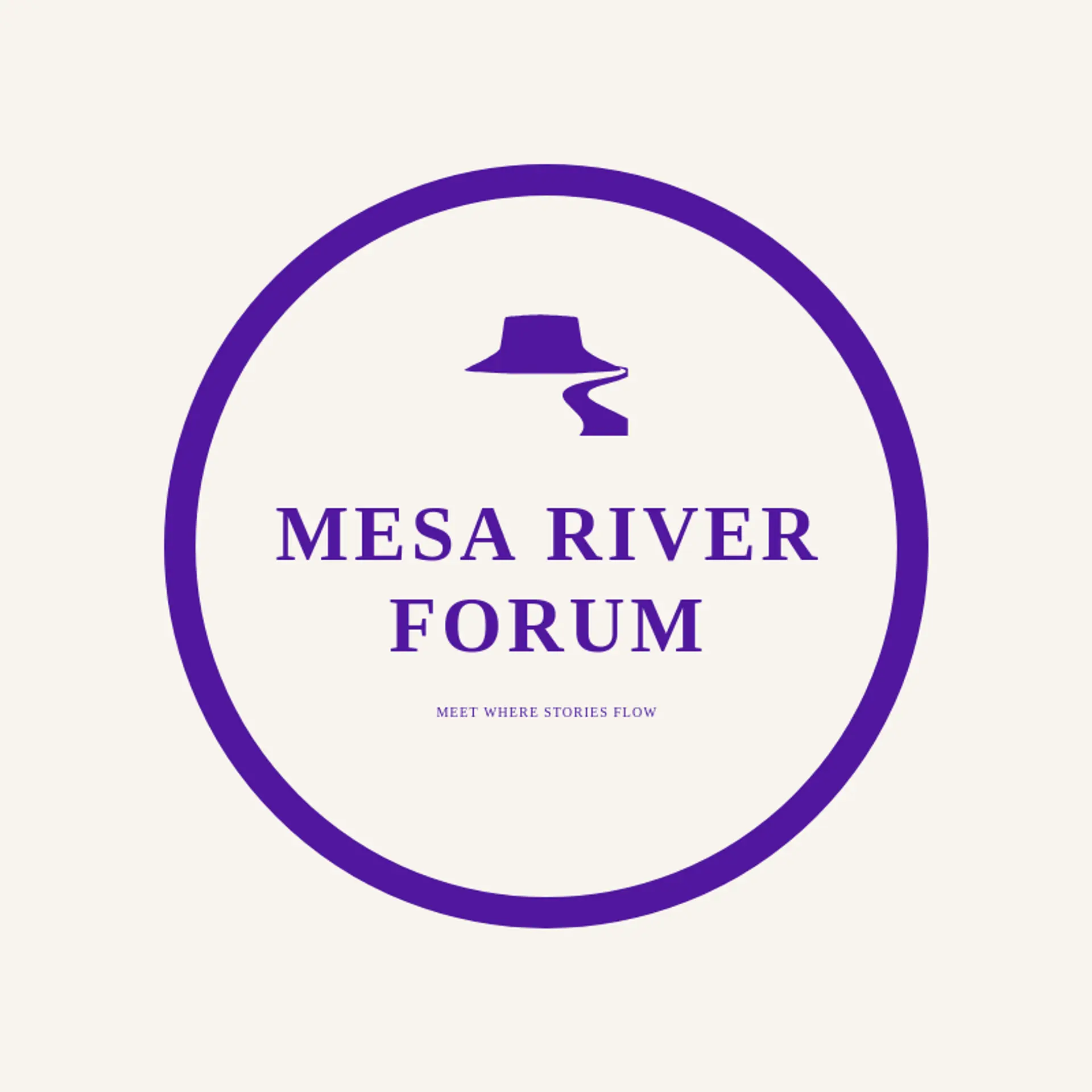 Mesa River Forum logo for native american