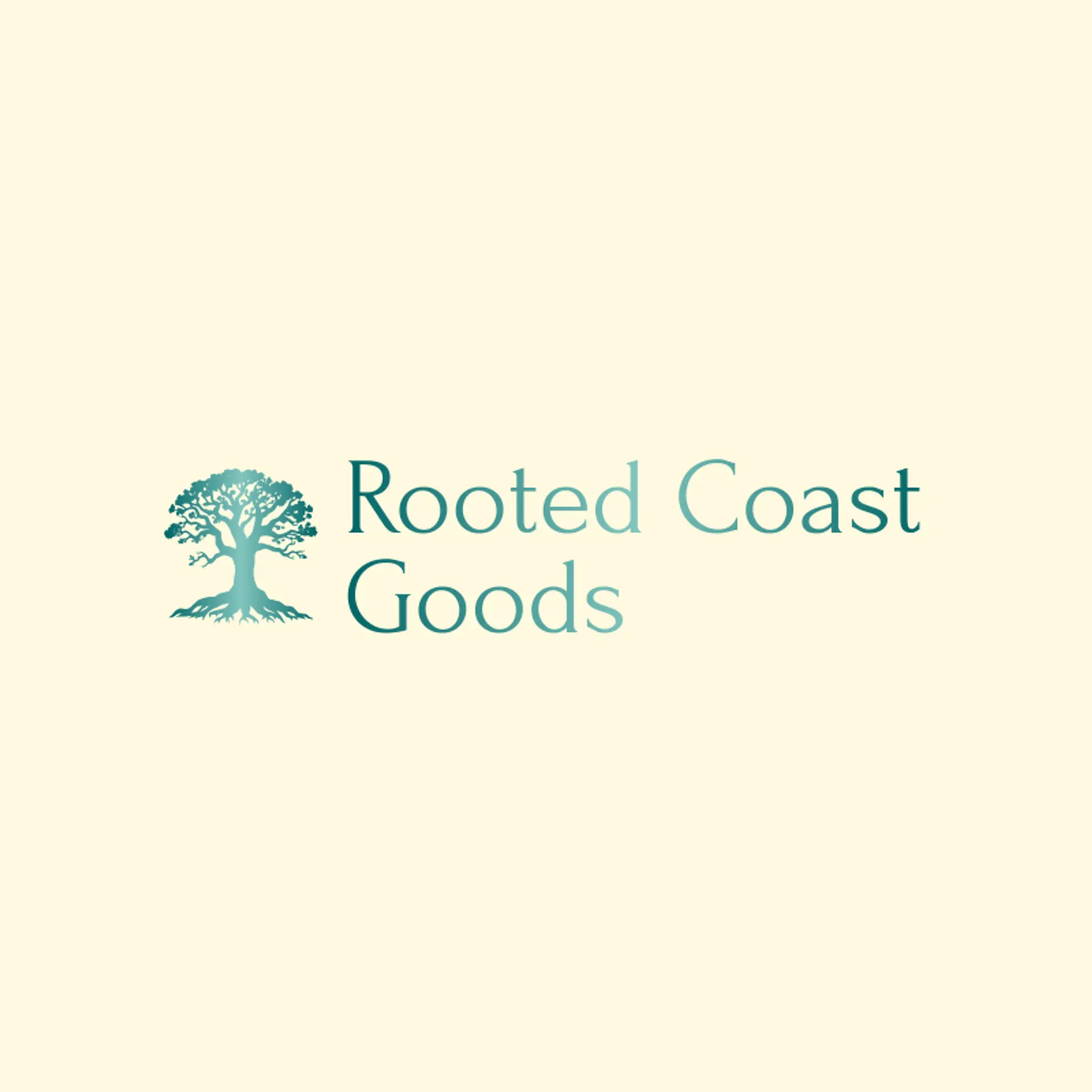 Rooted Coast Goods logo for roots